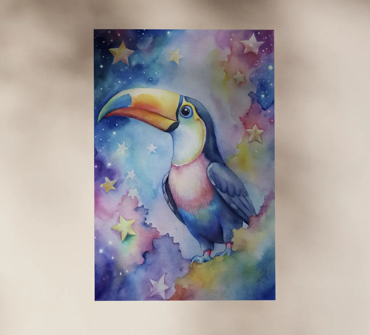 Tucano ad acquerello pellicola backlit da 🎁 ARTVI-SHOP