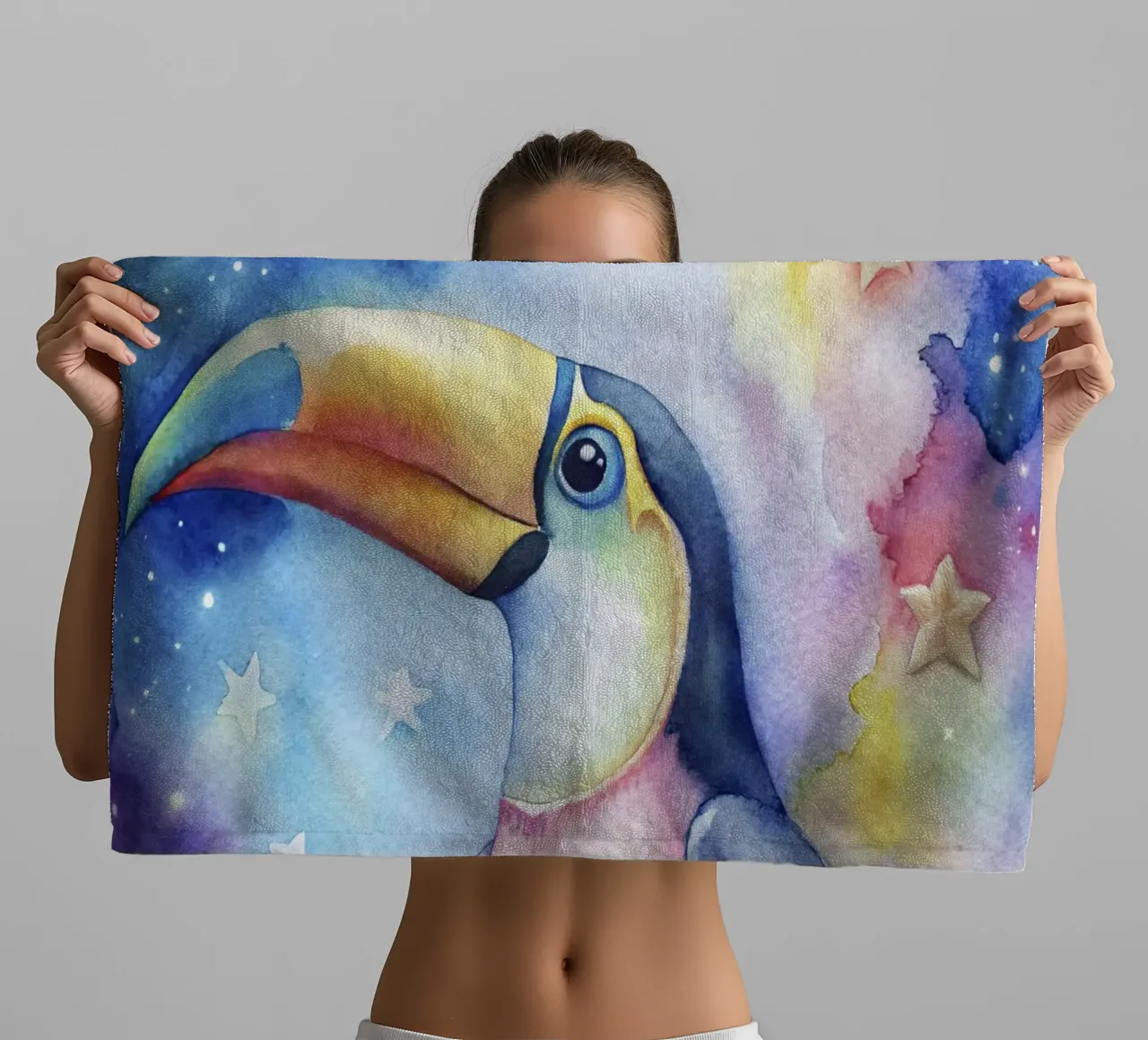 Tucano ad acquerello asciugamano da bagno da 🎁 ARTVI-SHOP