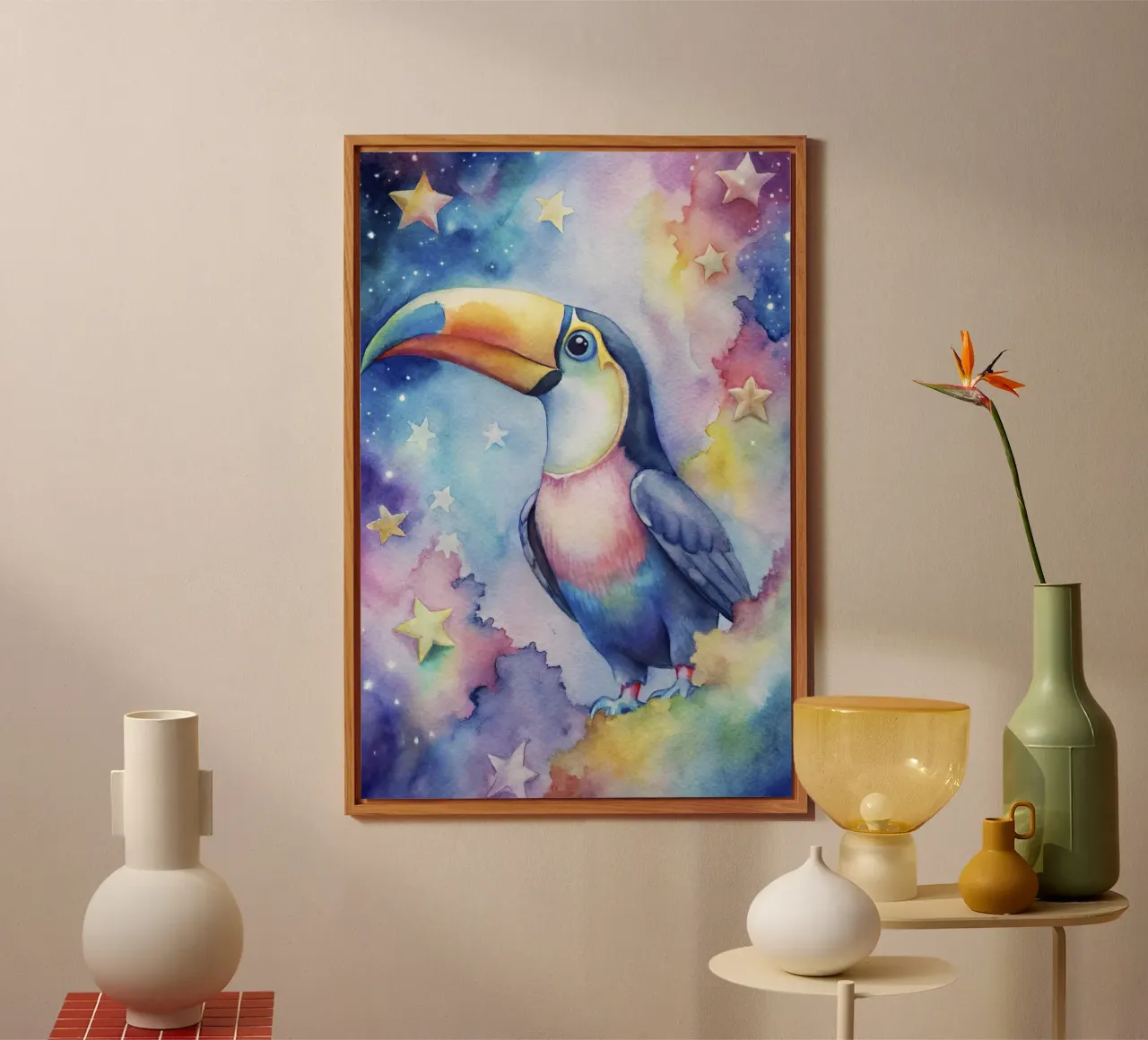 Tucano ad acquerello alluminio dibond da 🎁 ARTVI-SHOP