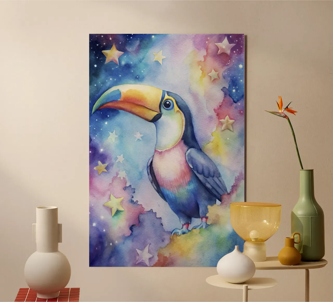 Tucano ad acquerello alluminio dibond da 🎁 ARTVI-SHOP