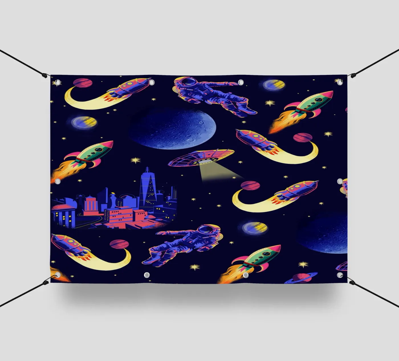 Modello spaziale telo in pvc da Rocket68