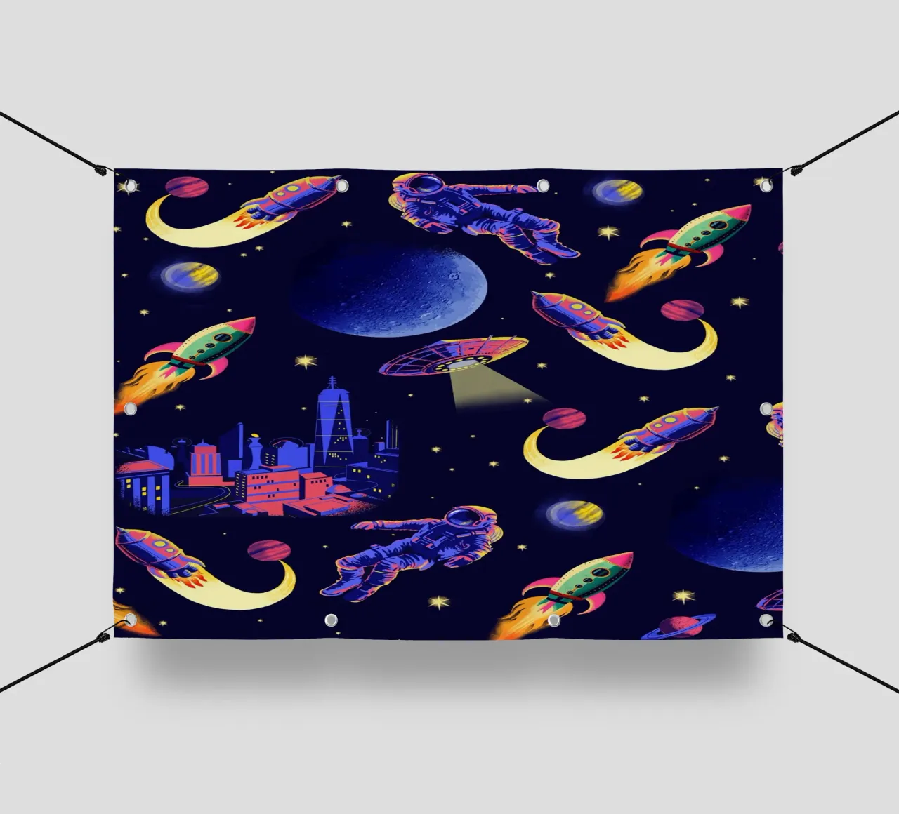 Weltraum-Muster PVC Plane von Rocket68