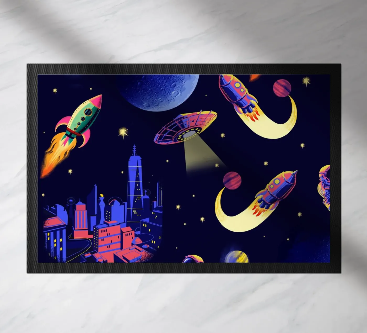 Space Pattern deurmat van Rocket68