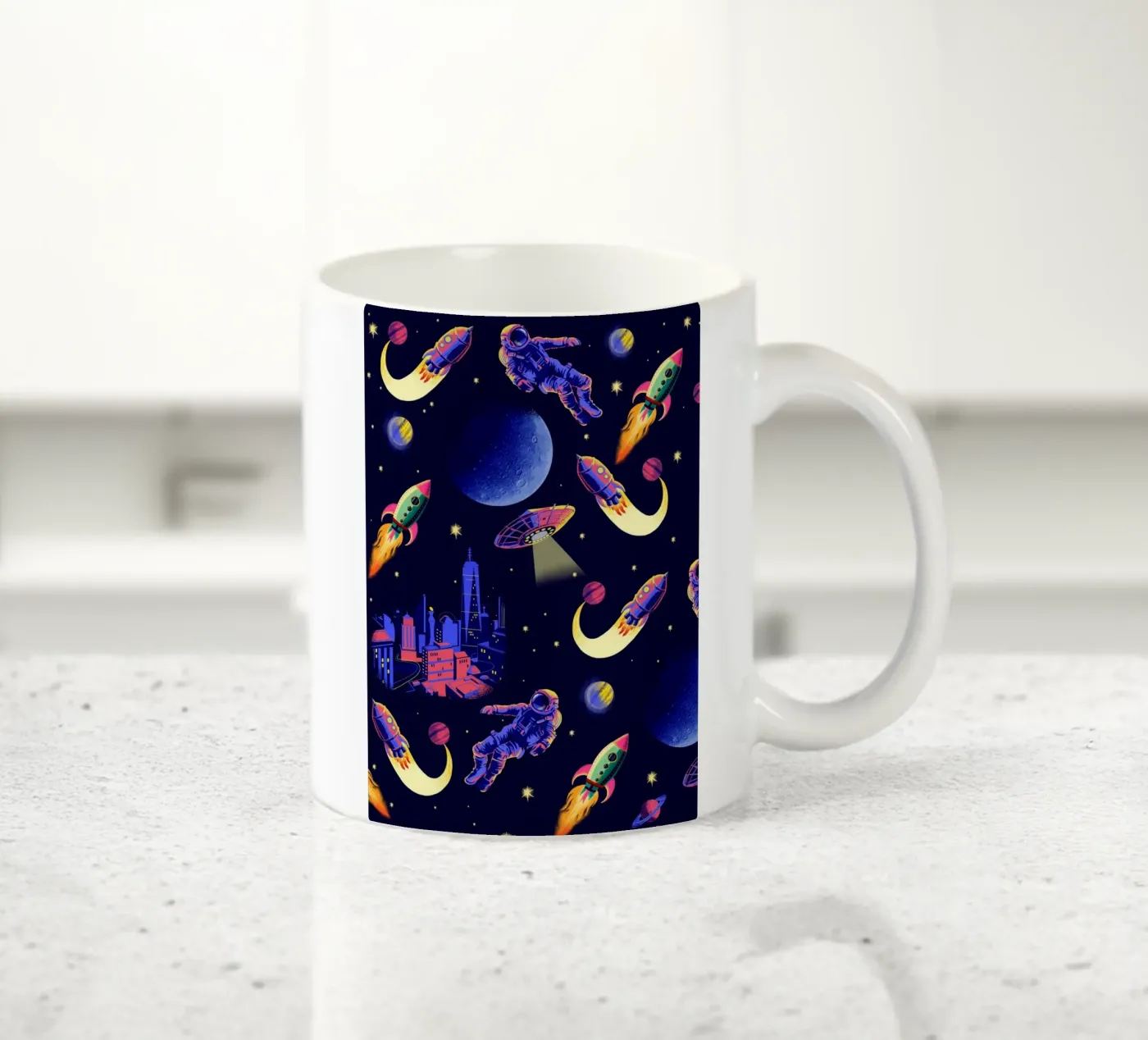 Space Pattern ceramic mug by Rocket68