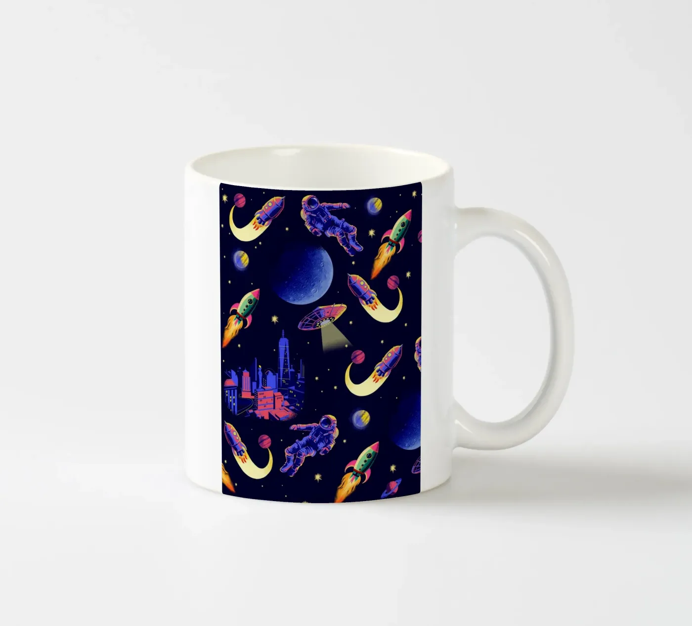 Space Pattern ceramic mug by Rocket68