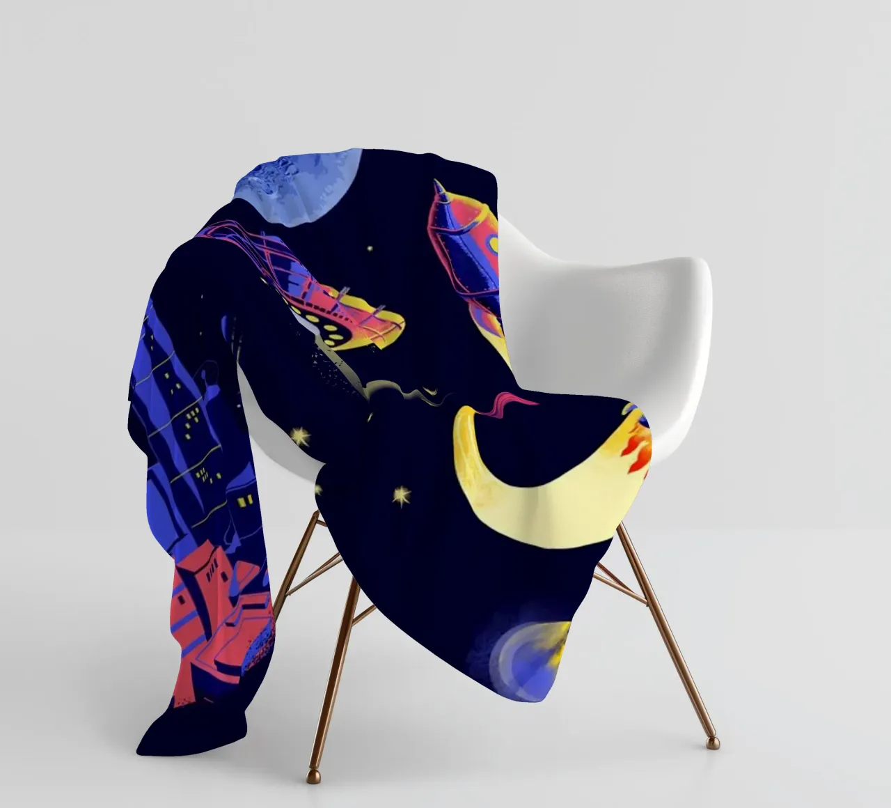 Space Pattern fleece blanket by Rocket68