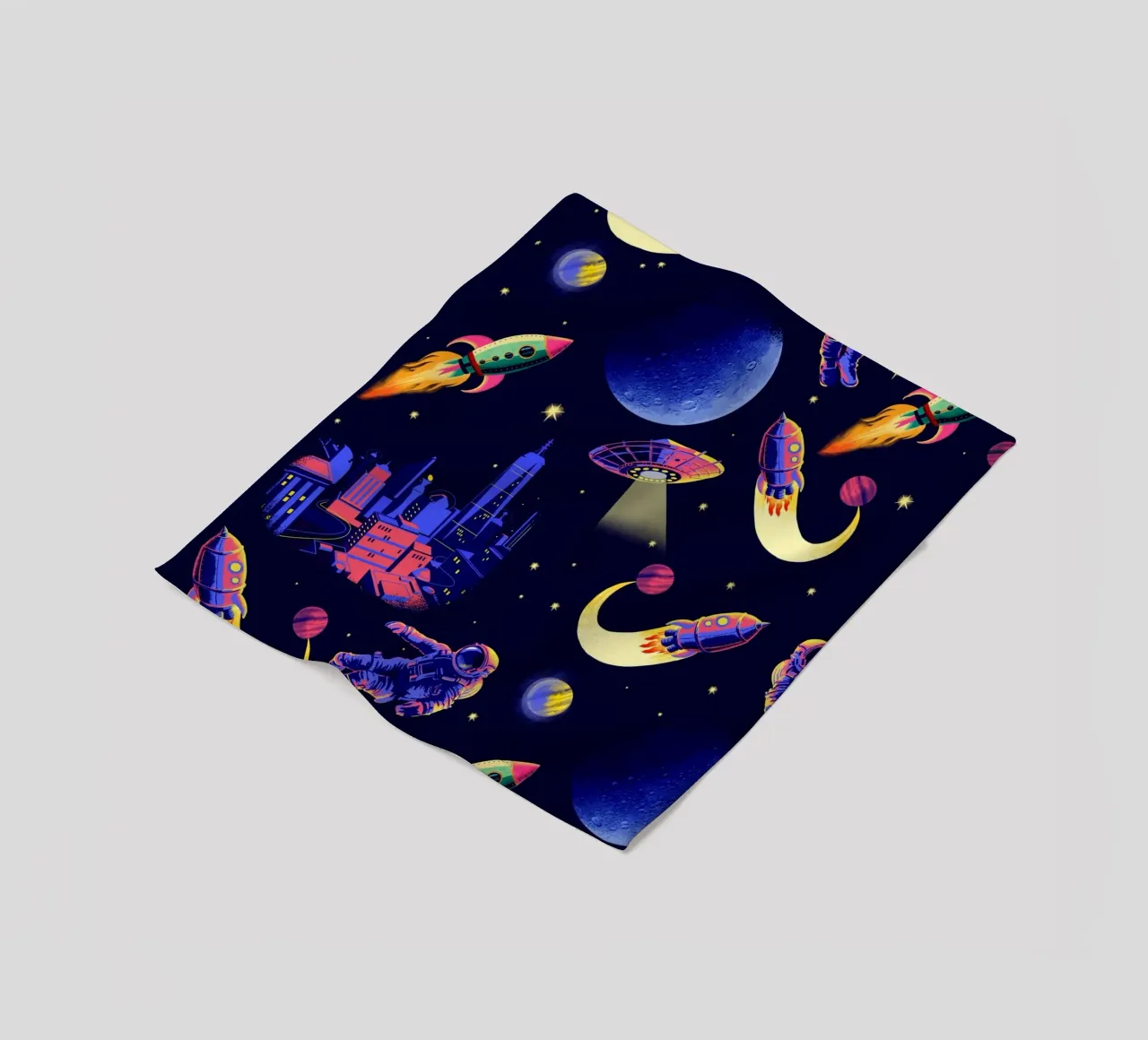 Space Pattern fleece blanket by Rocket68