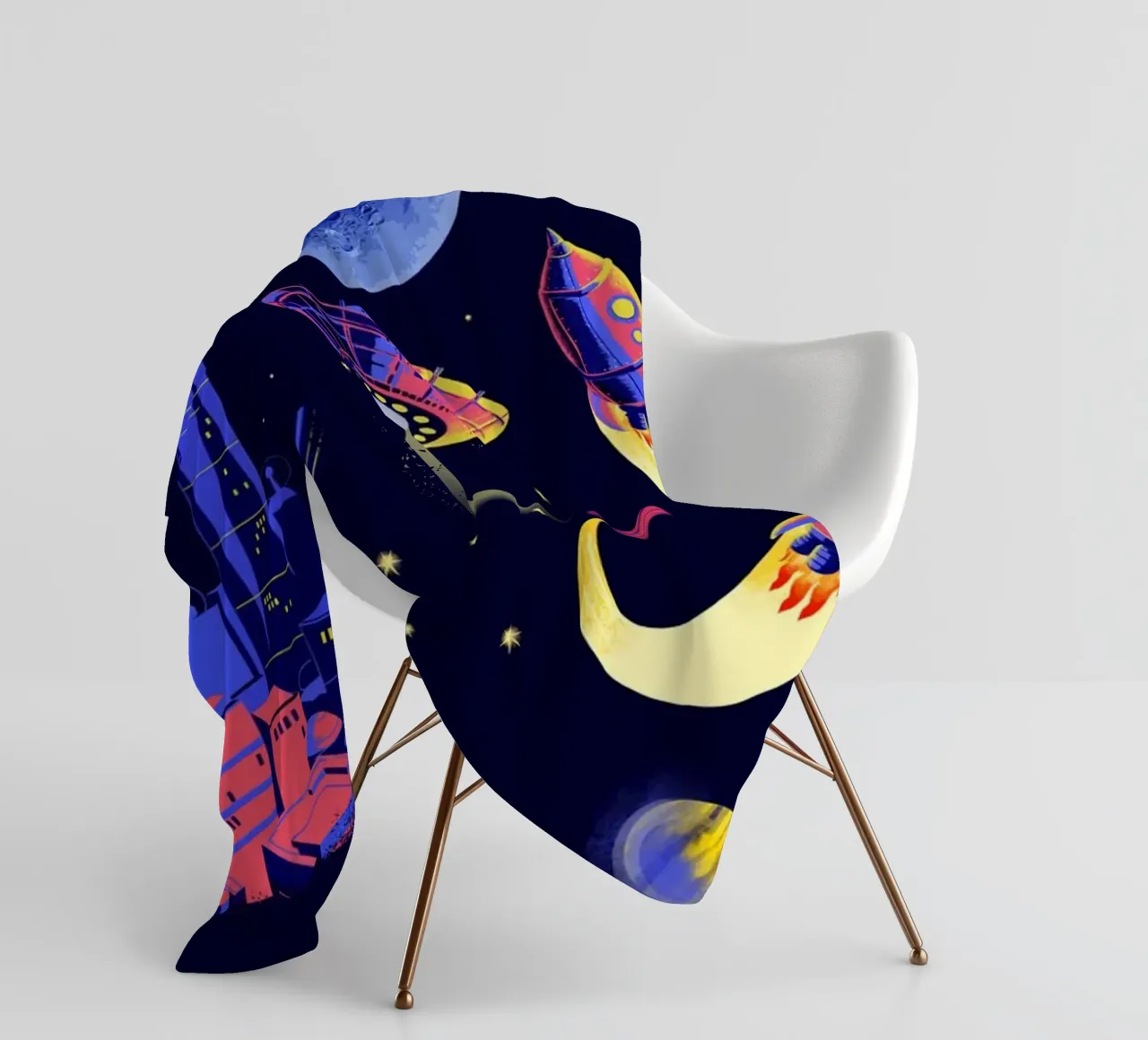 Space Pattern fleece blanket by Rocket68