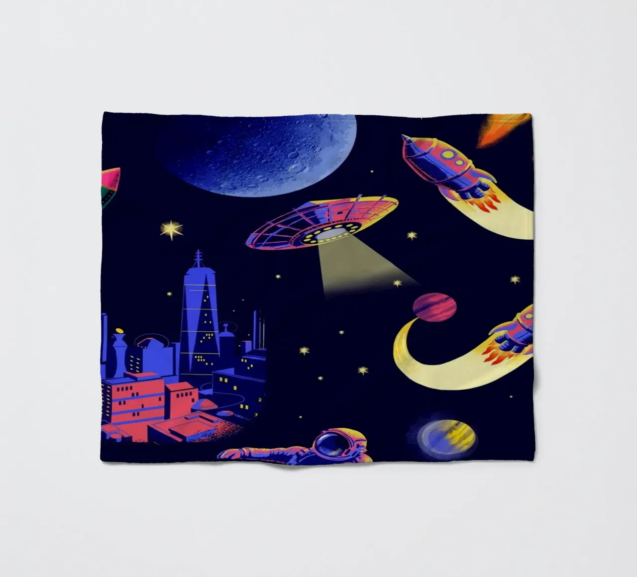Space Pattern fleece blanket by Rocket68