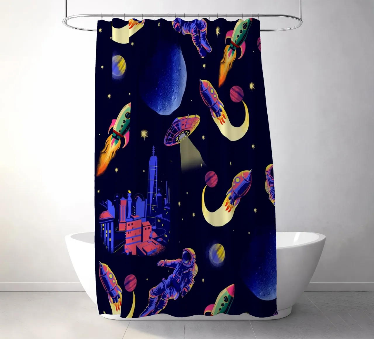 Space Pattern Duschvorhang von Rocket68