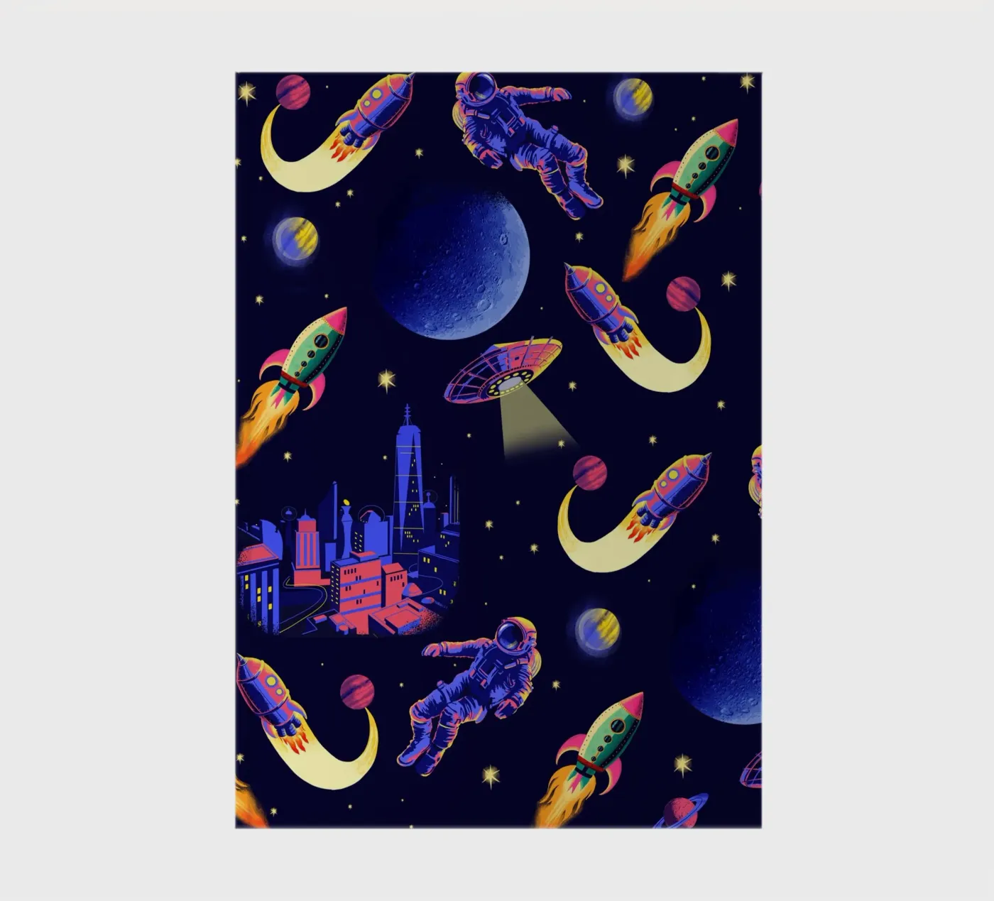 Ruimtepatroon notitieboek van Rocket68