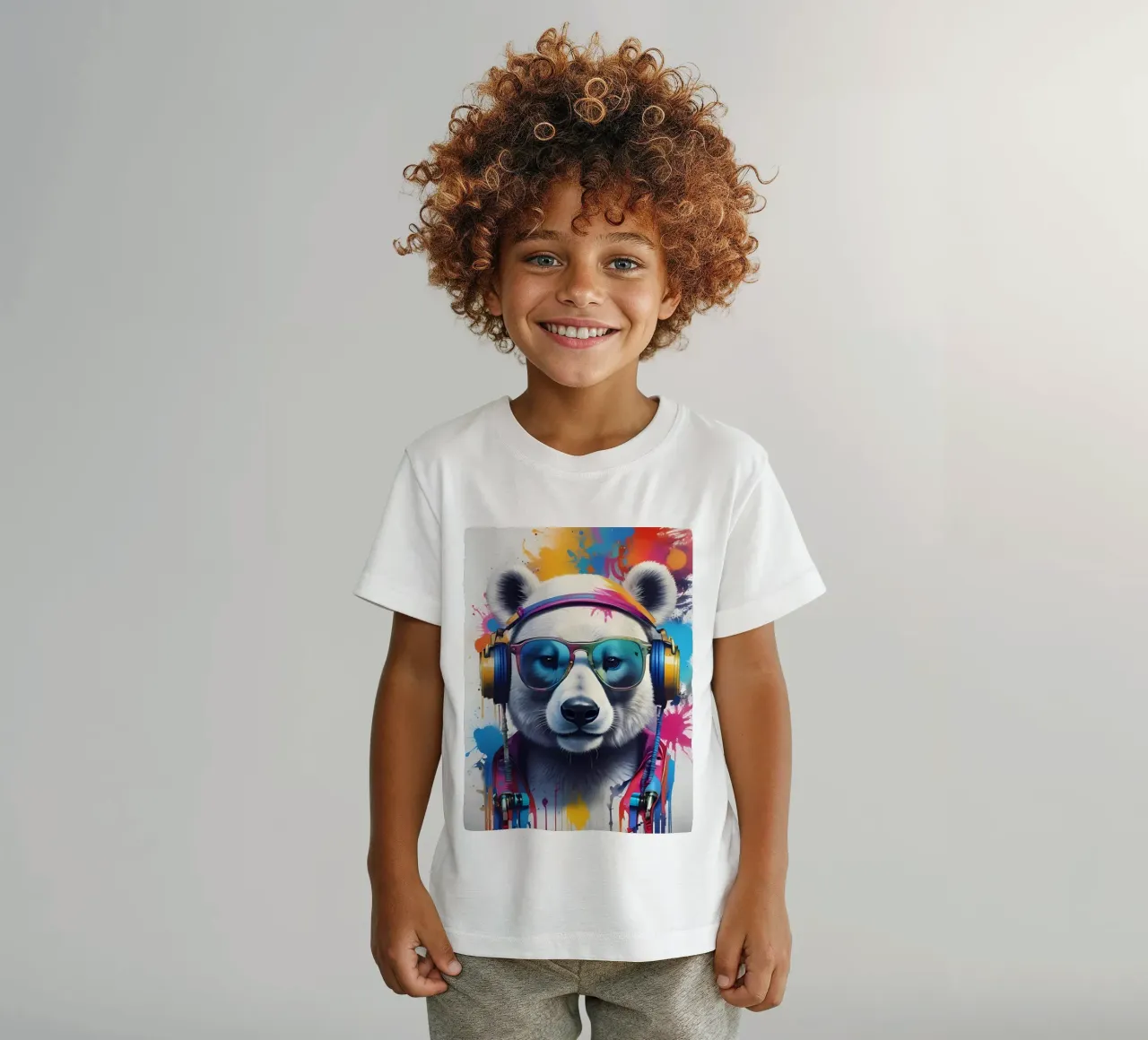 Polar bear meloman kids t-shirt by MakArena