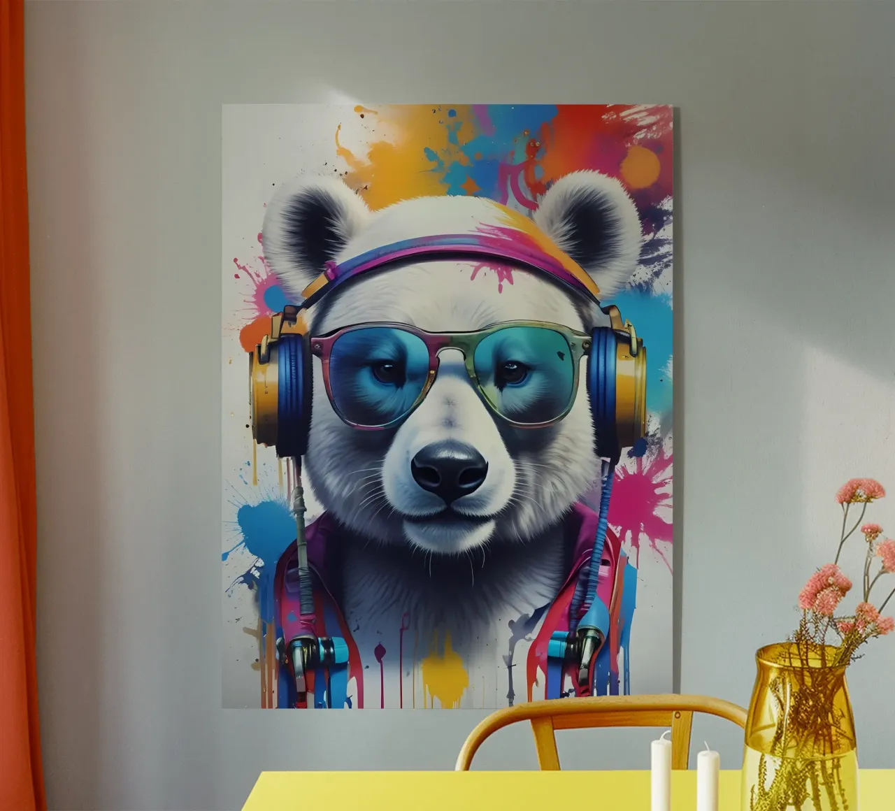 Polar bear meloman acrylic glass by MakArena