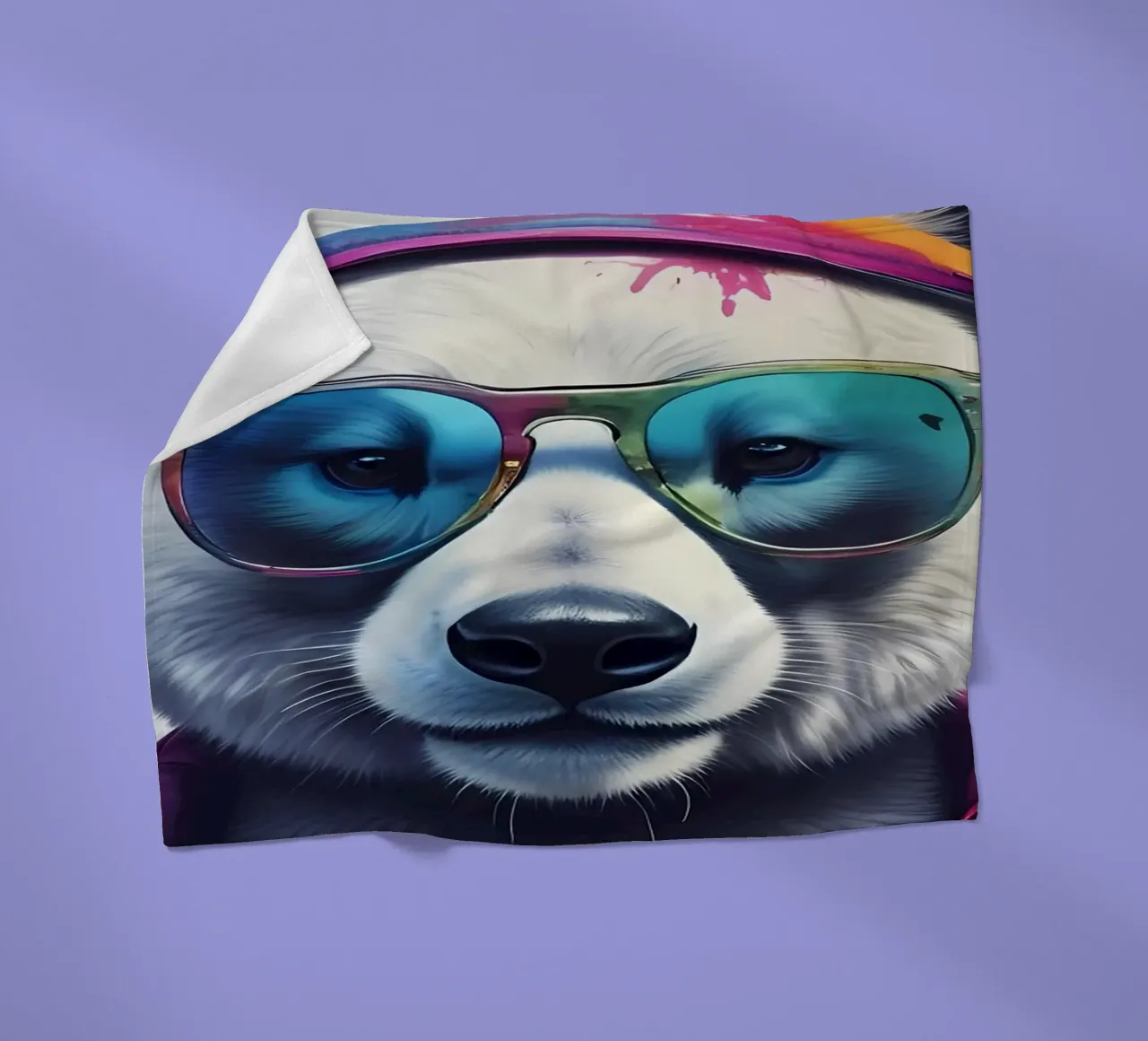 Polar bear meloman fleece blanket by MakArena