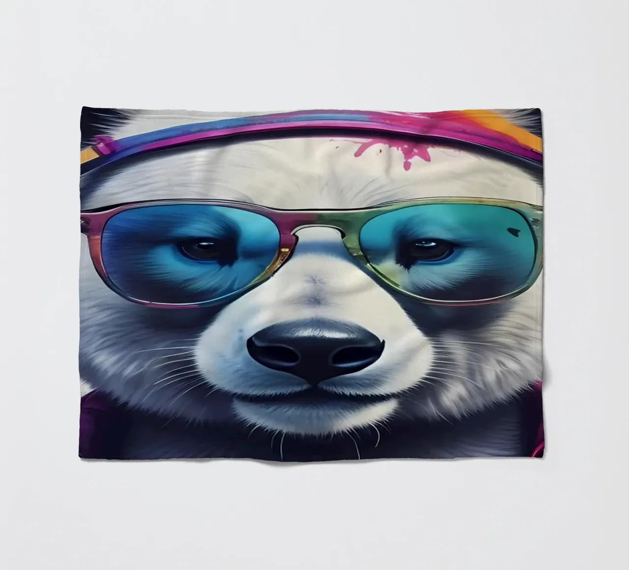 Polar bear meloman fleece blanket by MakArena