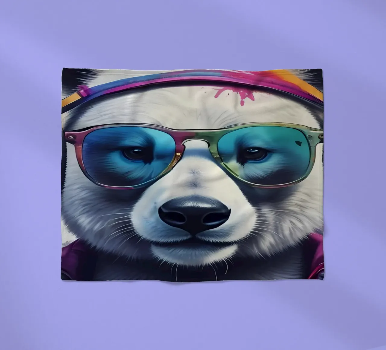 Polar bear meloman fleece blanket by MakArena