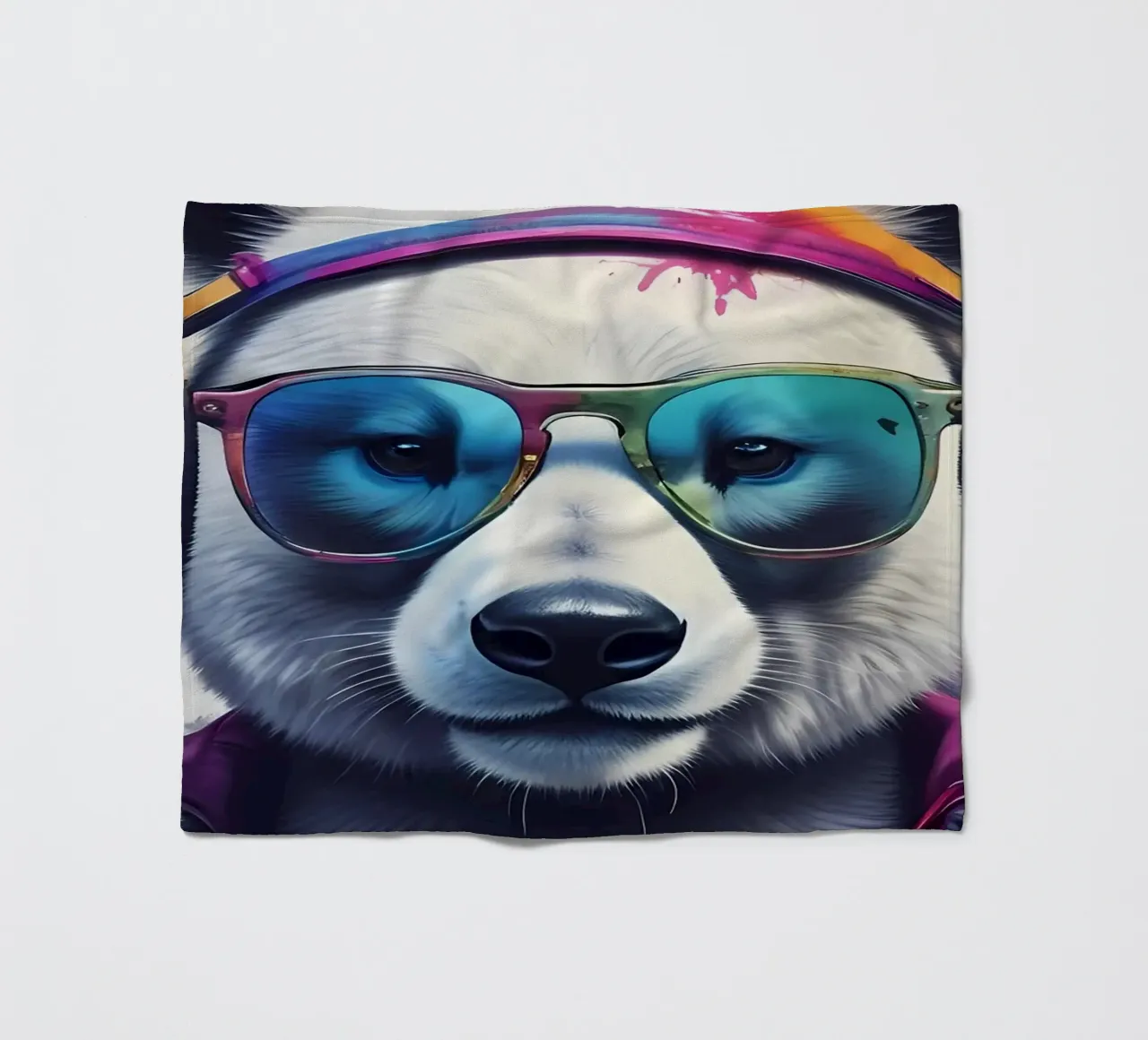 Polar bear meloman fleece blanket by MakArena