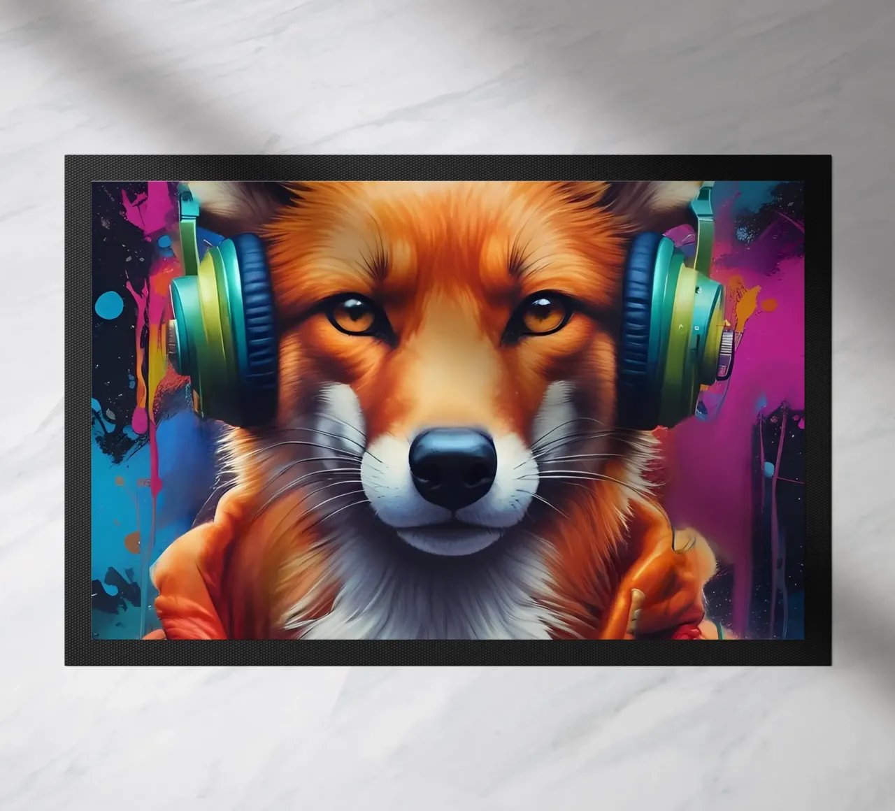 Fox meloman doormat by MakArena