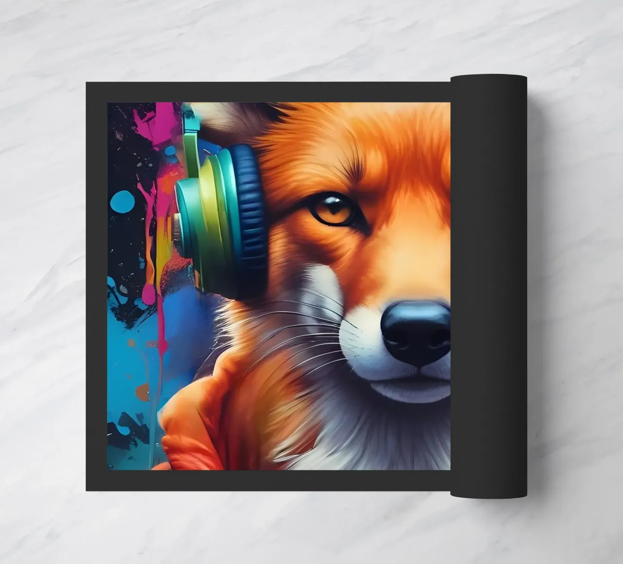 Fox meloman doormat by MakArena