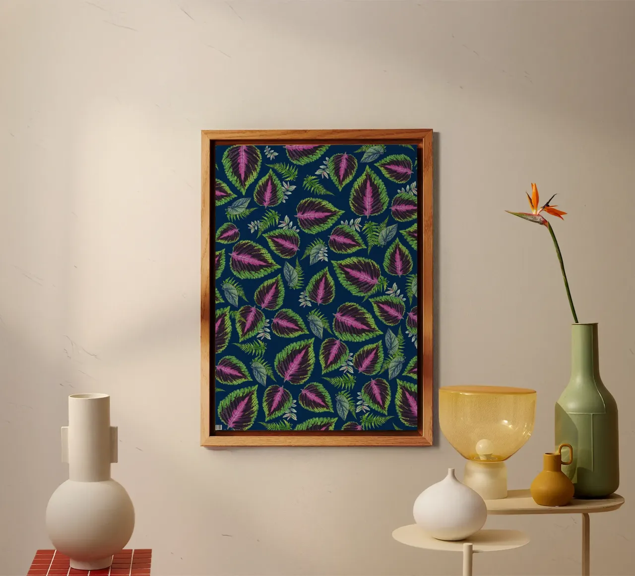 Houseplant Pattern alu-dibond by Rocket68