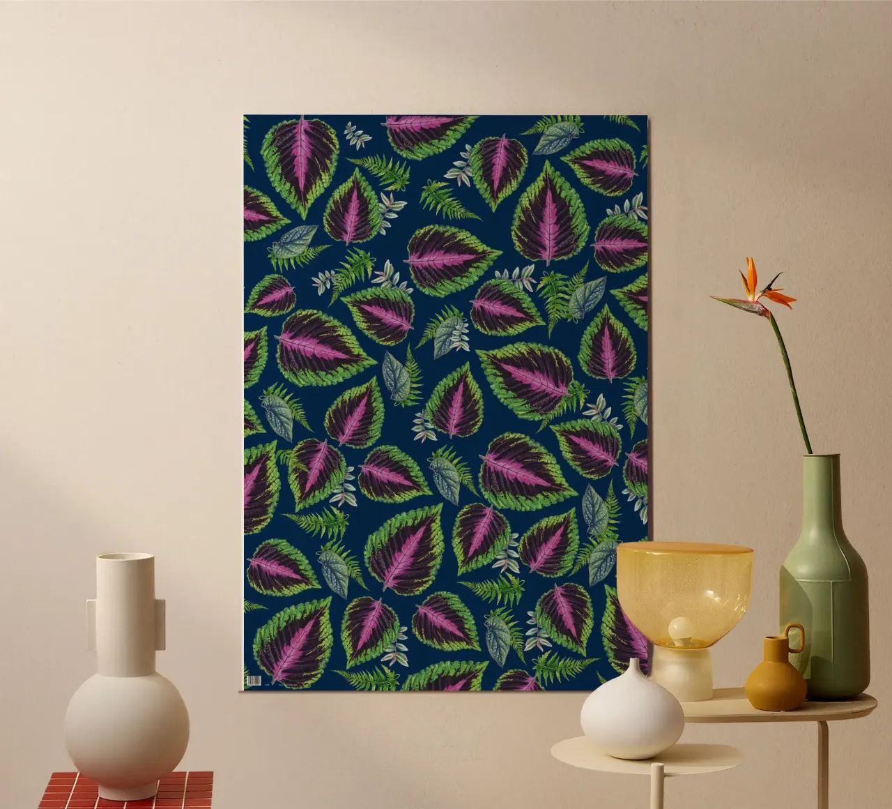 Houseplant Pattern alu-dibond by Rocket68