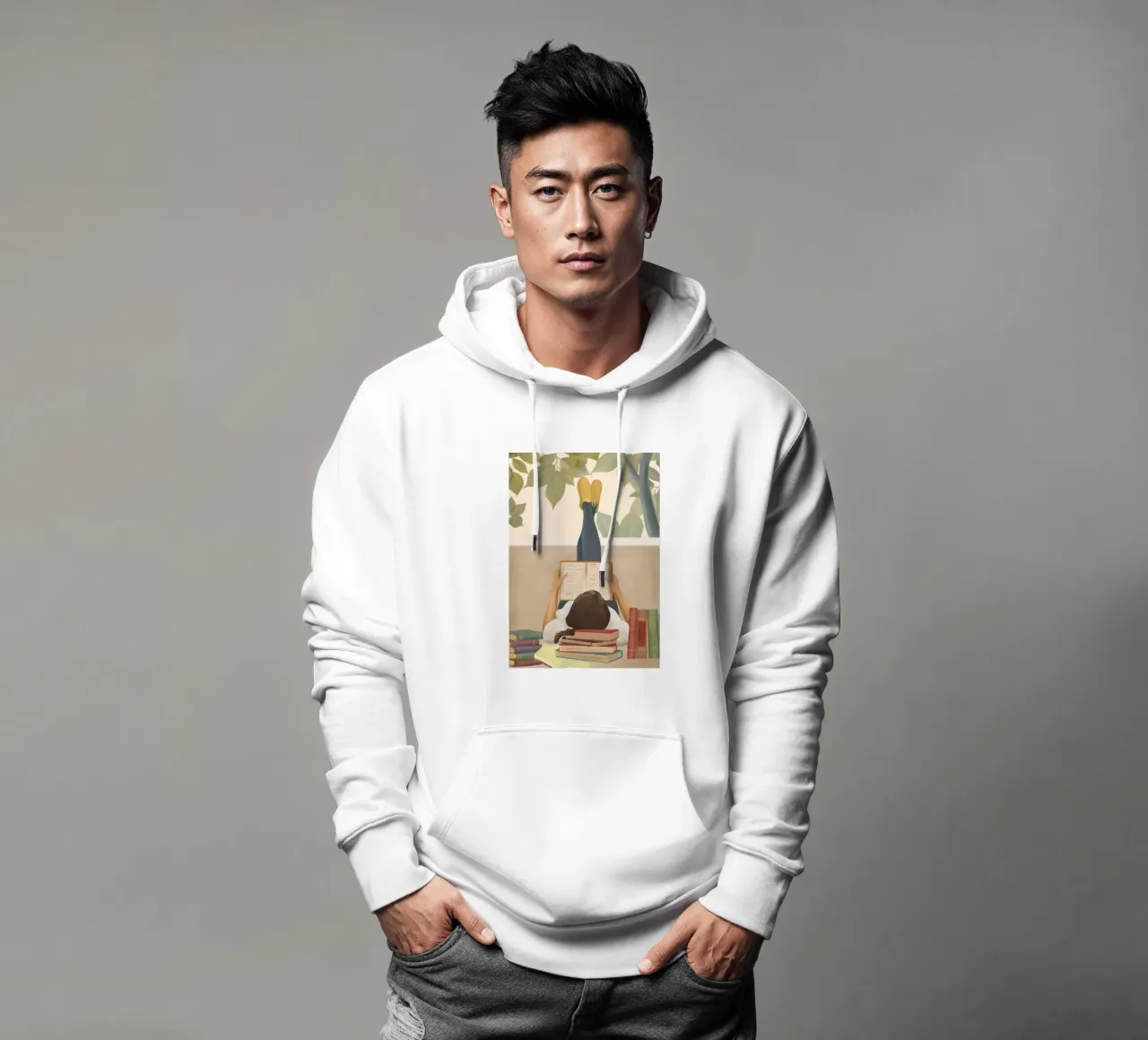 Bookworm hoodie van Flow Line