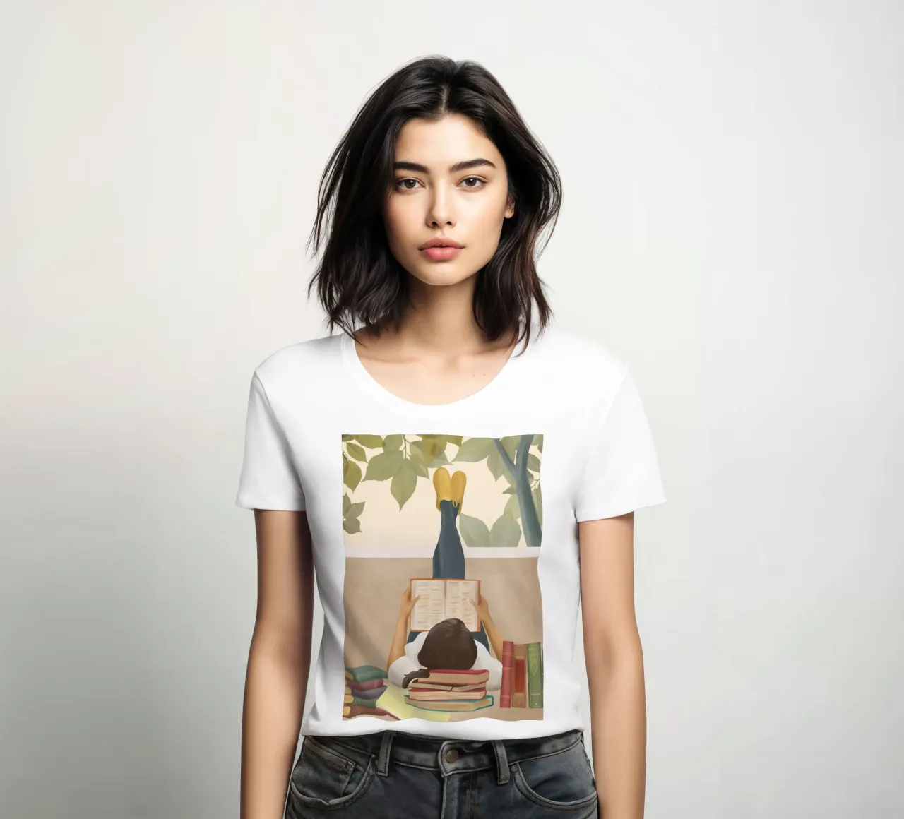 Bookworm Frauen T-Shirt von Flow Line