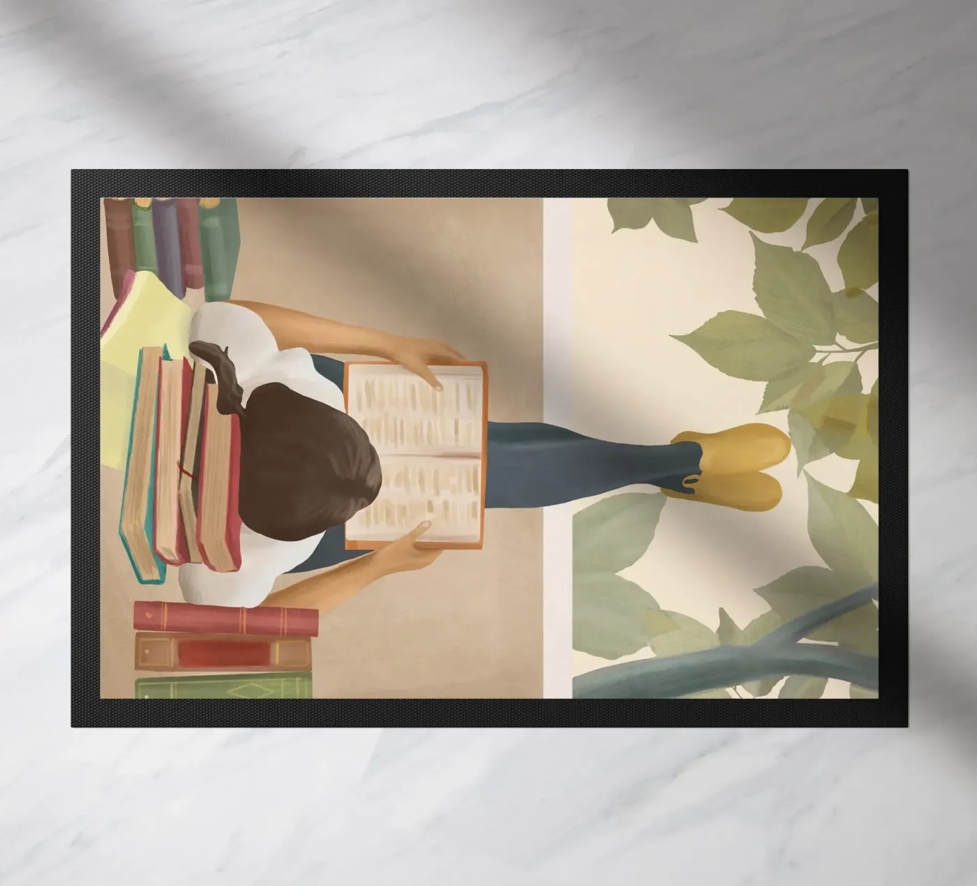 Bookworm deurmat van Flow Line