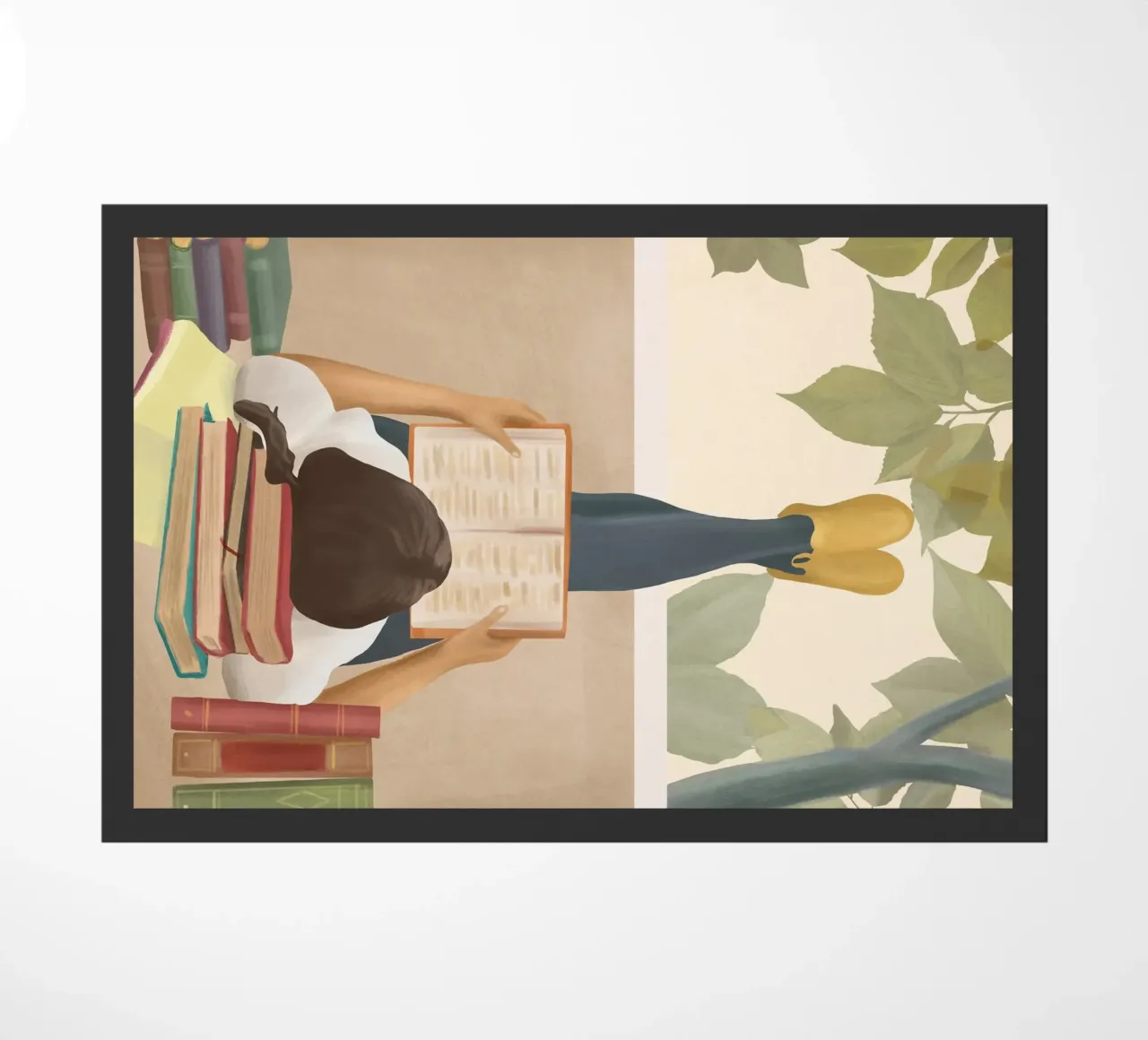 Bookworm deurmat van Flow Line