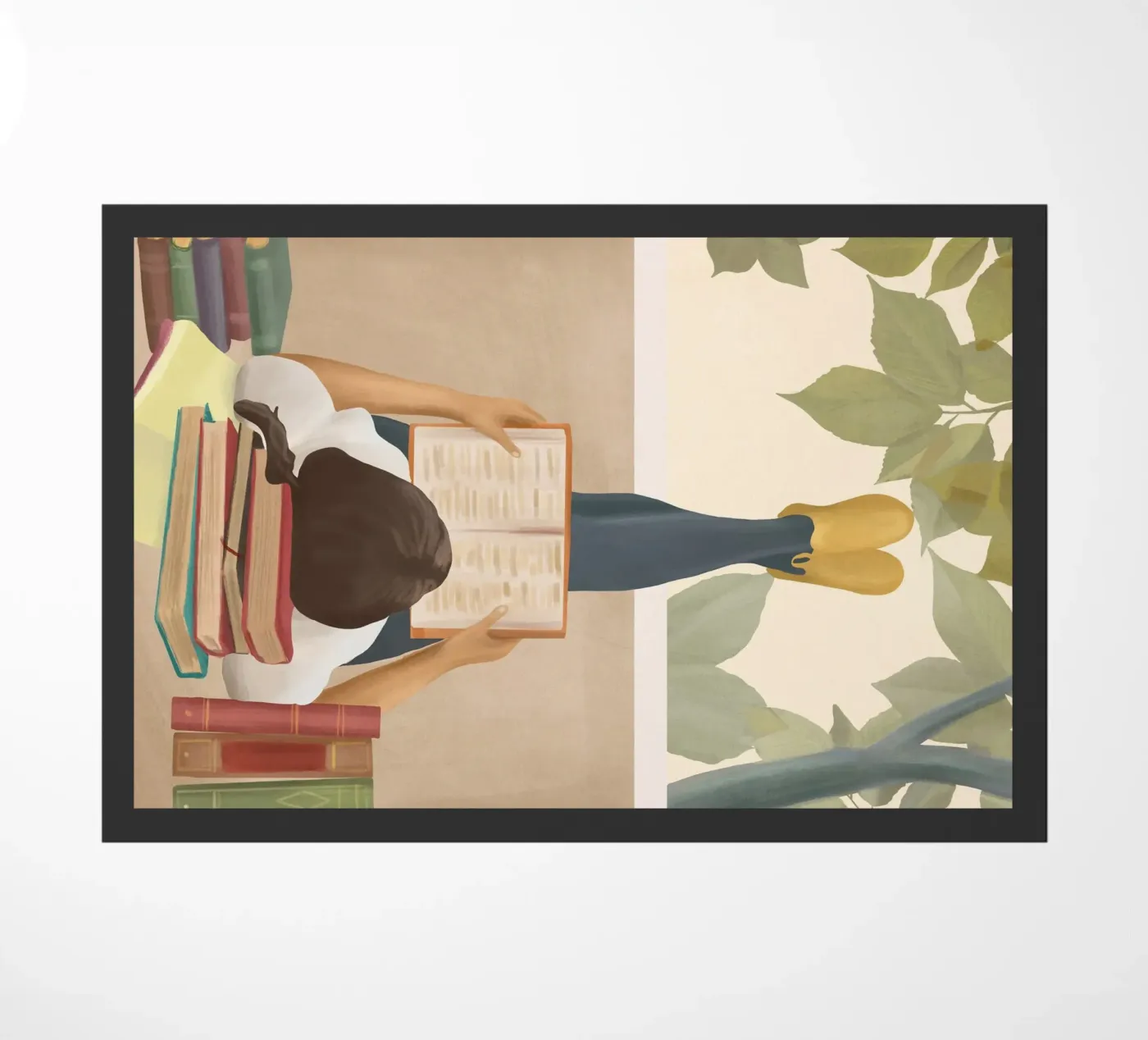 Bookworm doormat by Flow Line