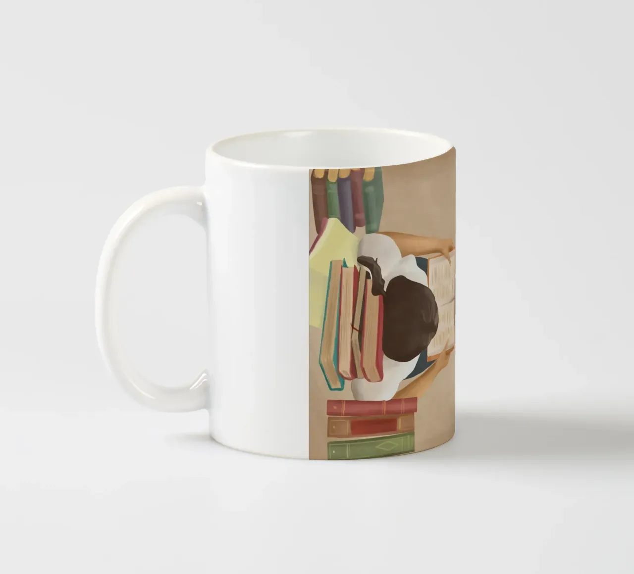 Bookworm ceramic mug by Flow Line
