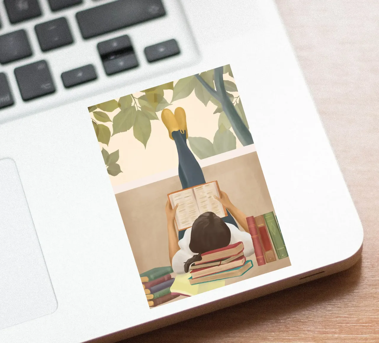 Bookworm sticker by Flow Line