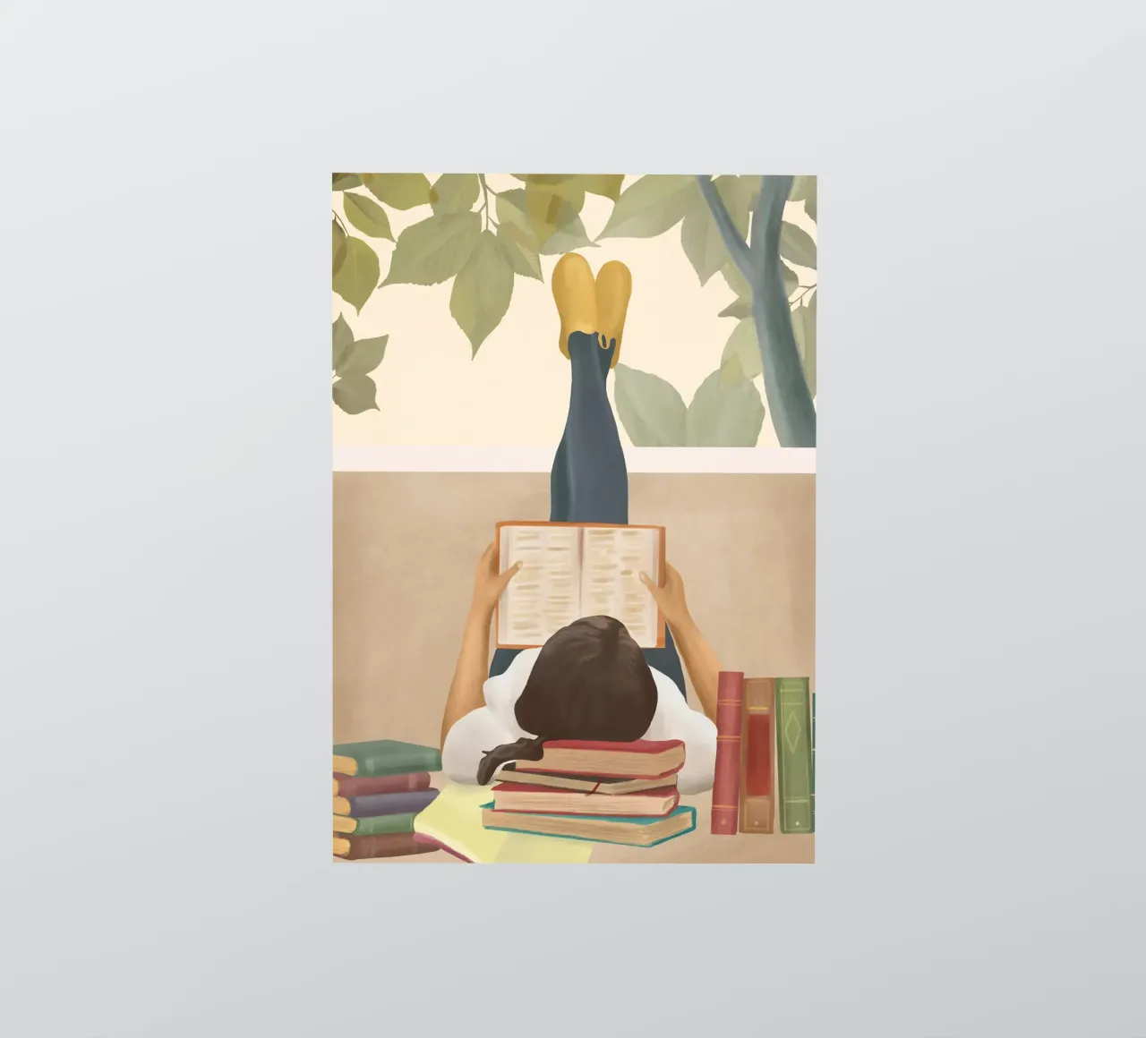 Bookworm sticker by Flow Line