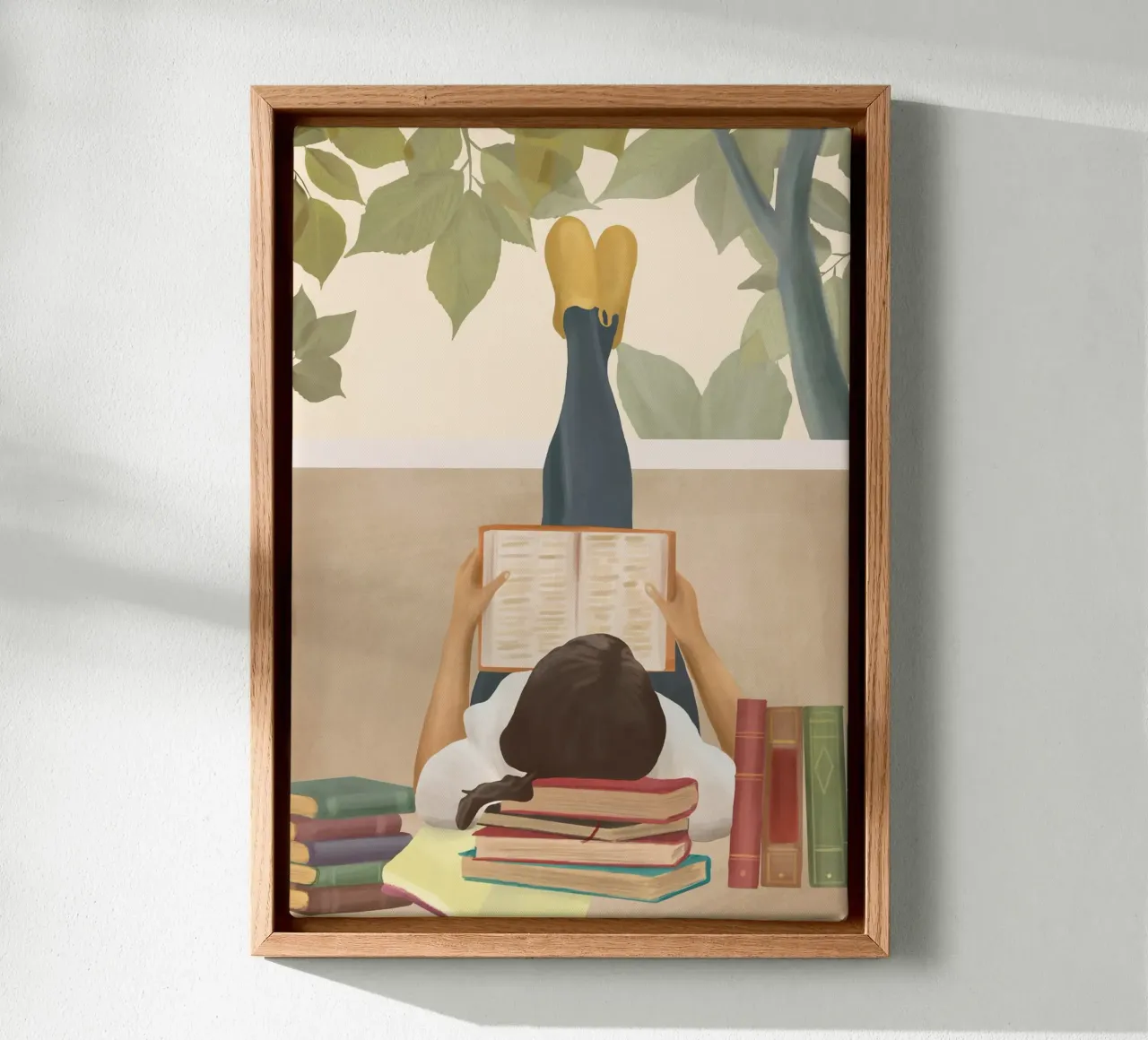 Bookworm Leinwand von Flow Line