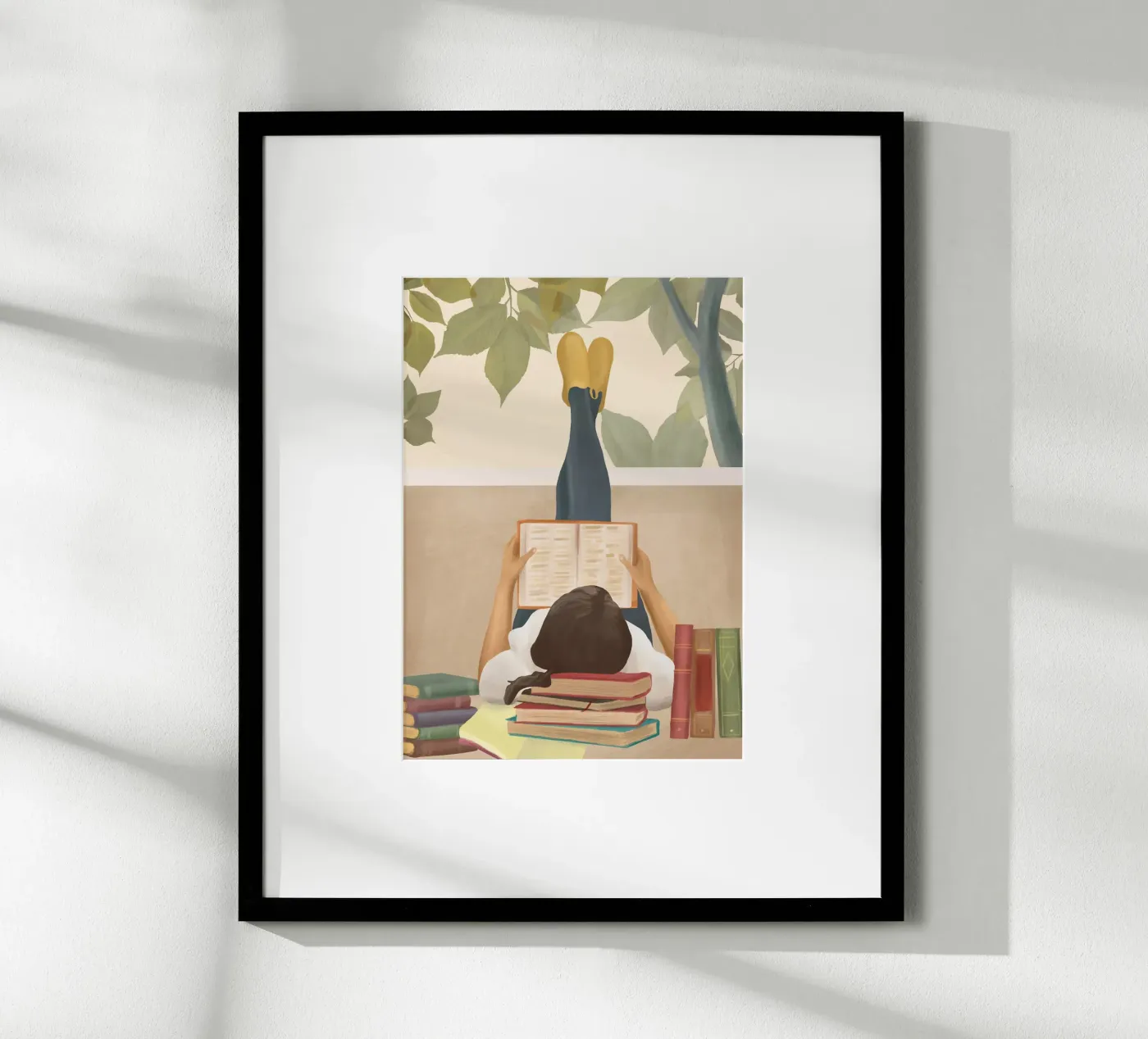 Bookworm poster van Flow Line