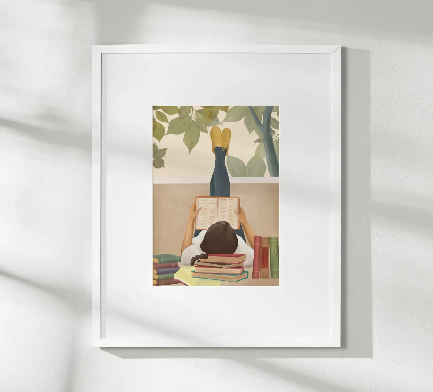 Bookworm poster van Flow Line