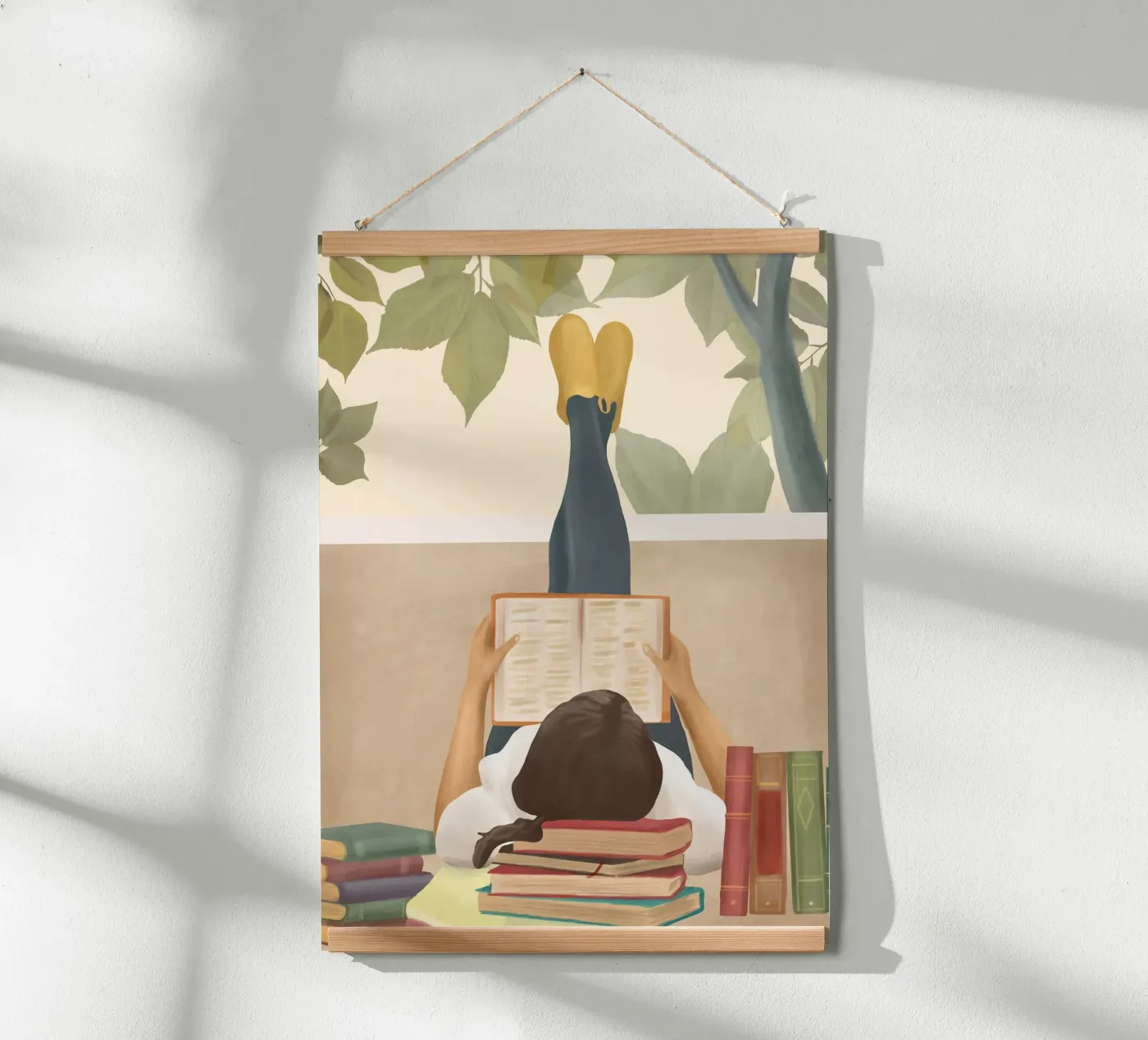 Bookworm poster van Flow Line