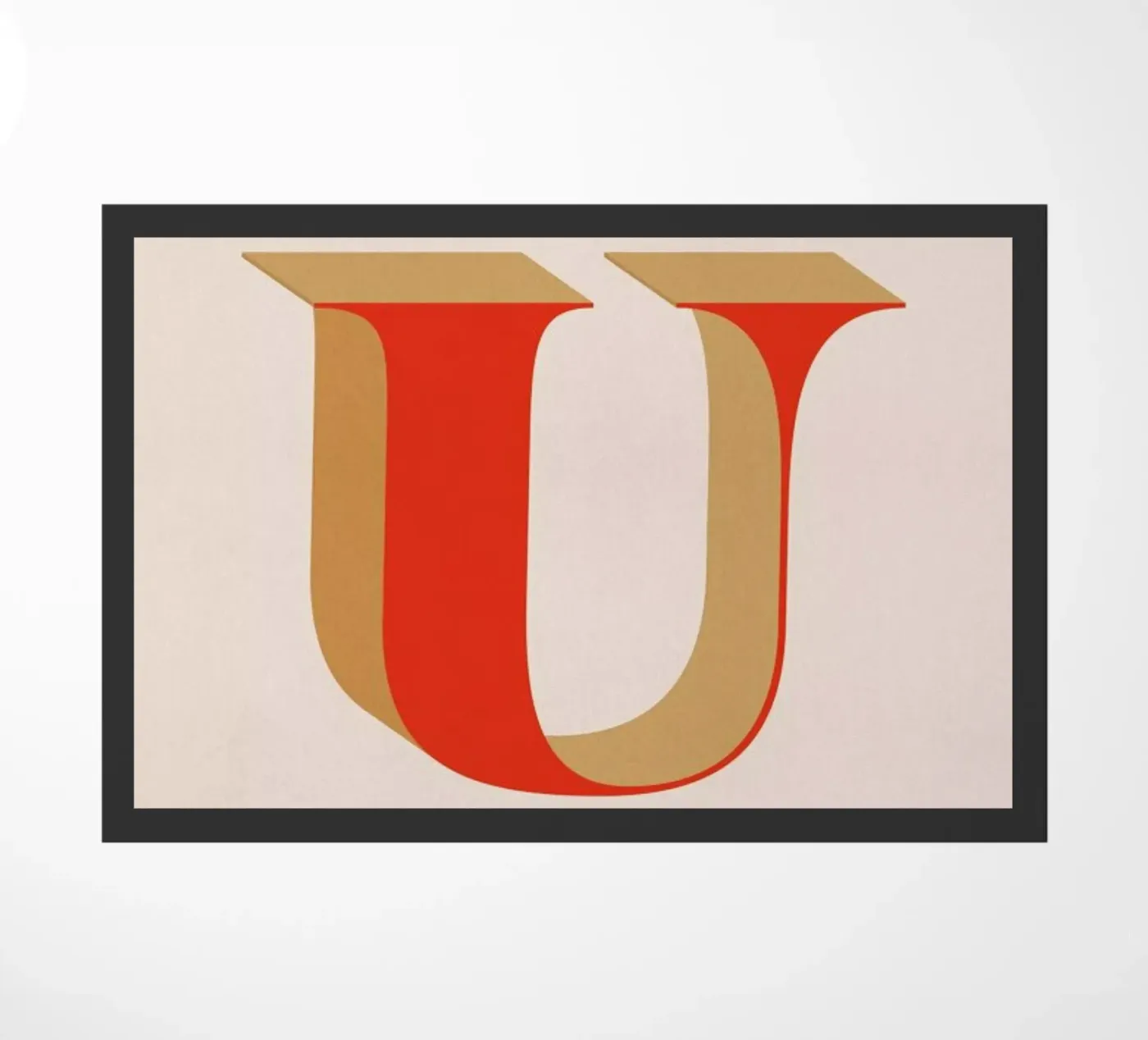 Red U doormat by daylight design studio