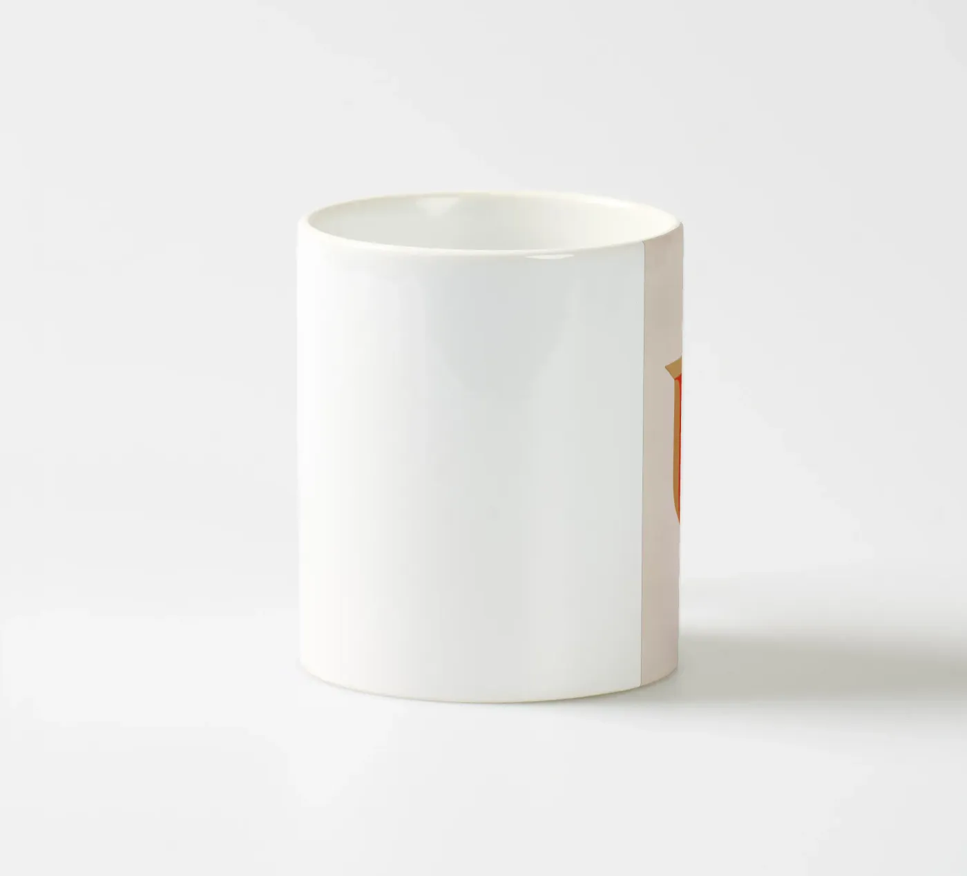 Red U ceramic mug by daylight design studio