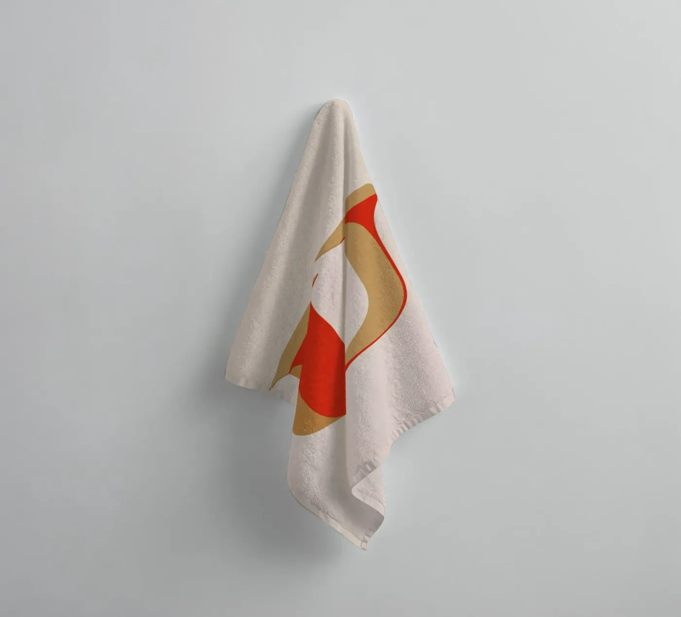Red U towel by daylight design studio