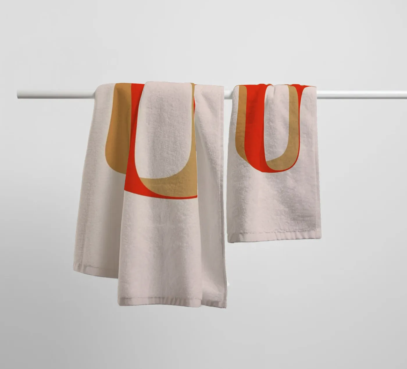 Red U towel by daylight design studio