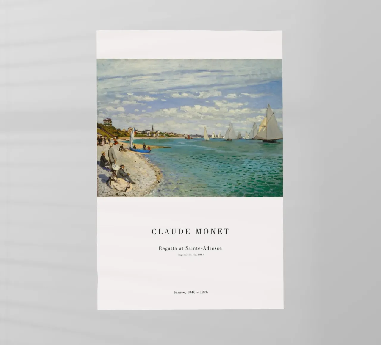 Claude Monet - Regata a Saint Adresse pellicola backlit da Old Masters