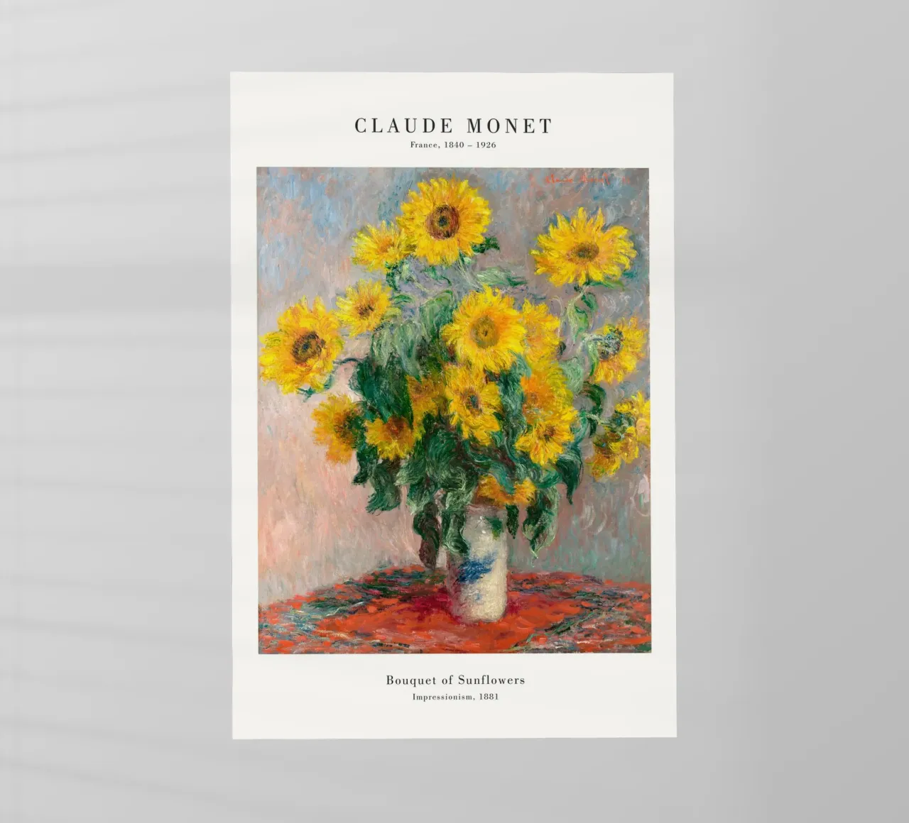 Claude Monet - Girasoli pellicola backlit da Old Masters