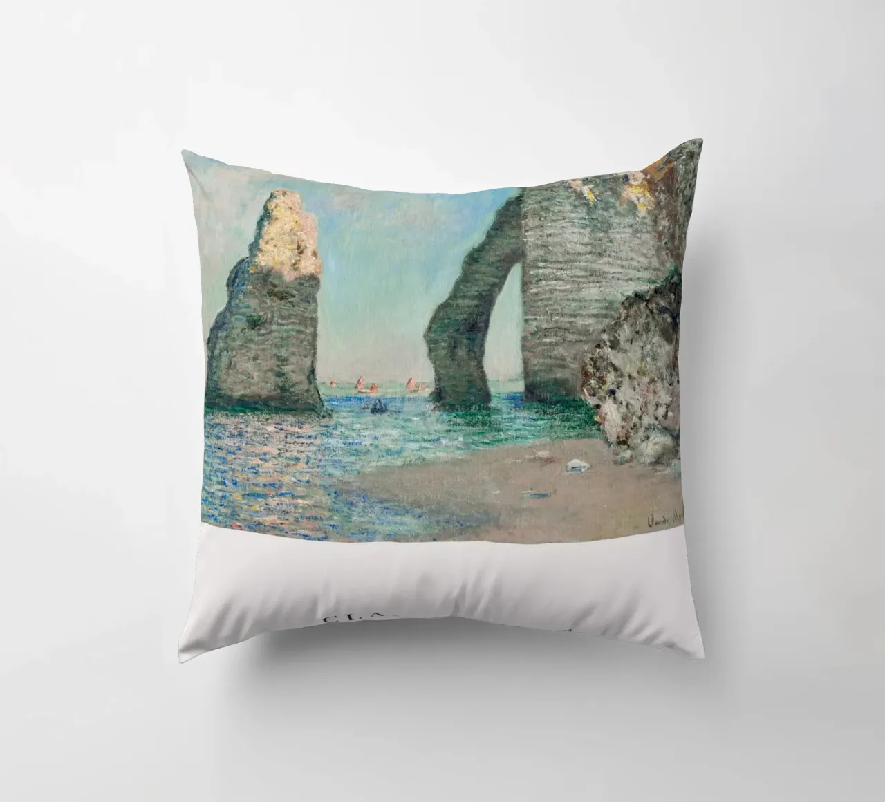Claude Monet - Scogliere di Étretat cuscino da Old Masters