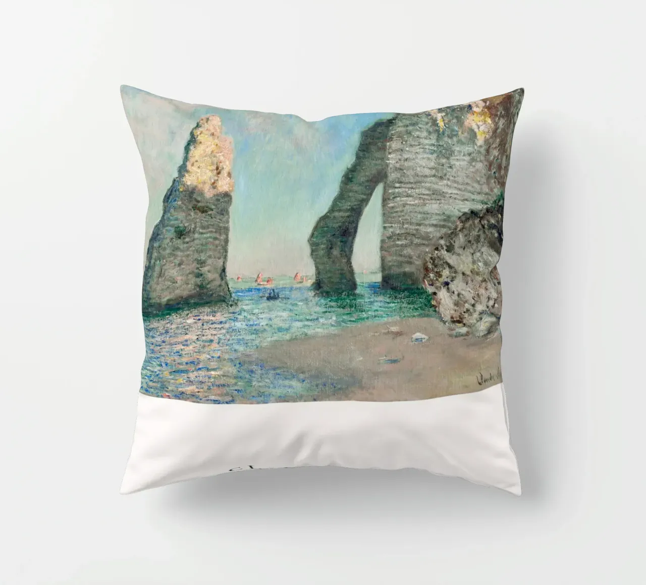 Claude Monet - Scogliere di Étretat cuscino da Old Masters