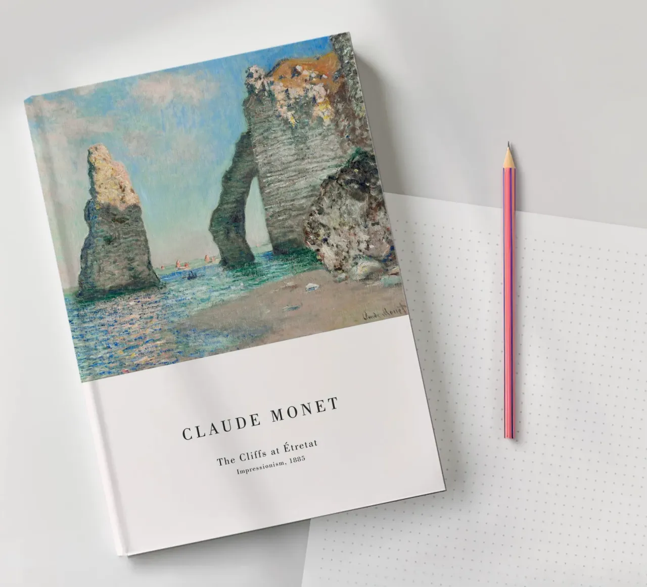Claude Monet - Cliffs at Étretat carnet de notes de Old Masters