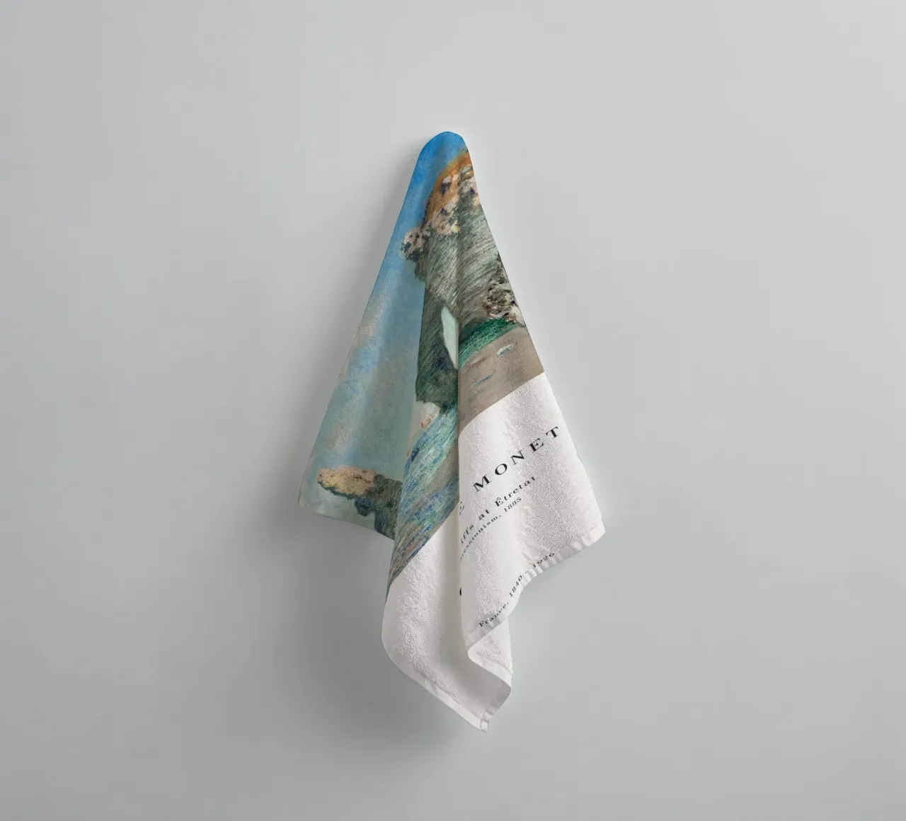 Claude Monet - Cliffs at Étretat towel by Old Masters