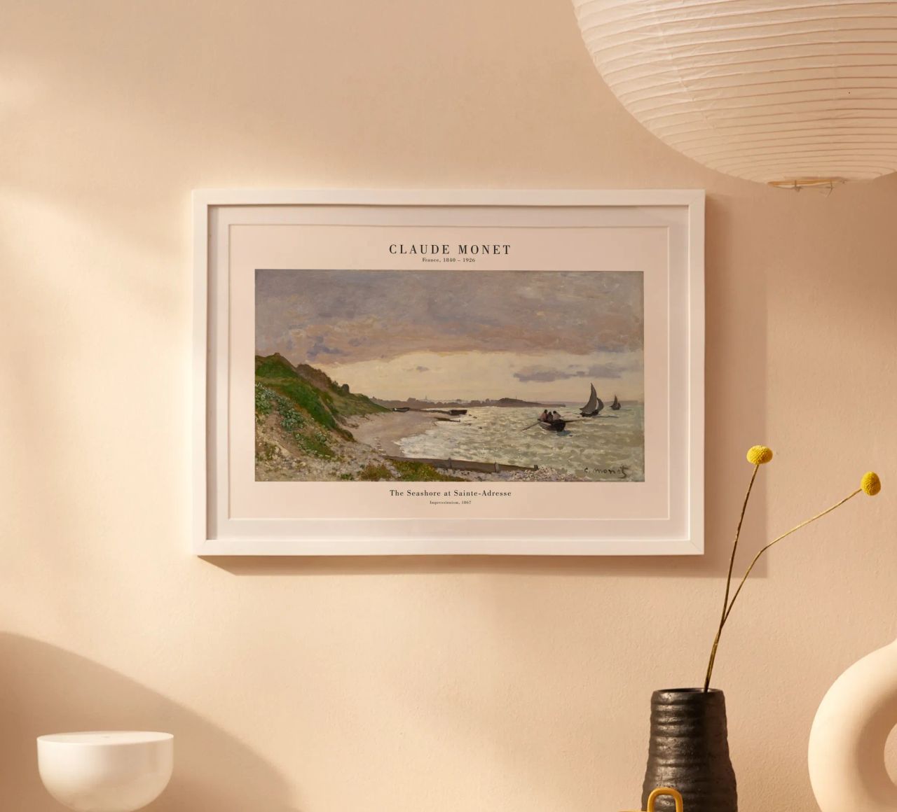 Claude Monet - Das Meeresufer von Sainte Adresse Poster von Old Masters