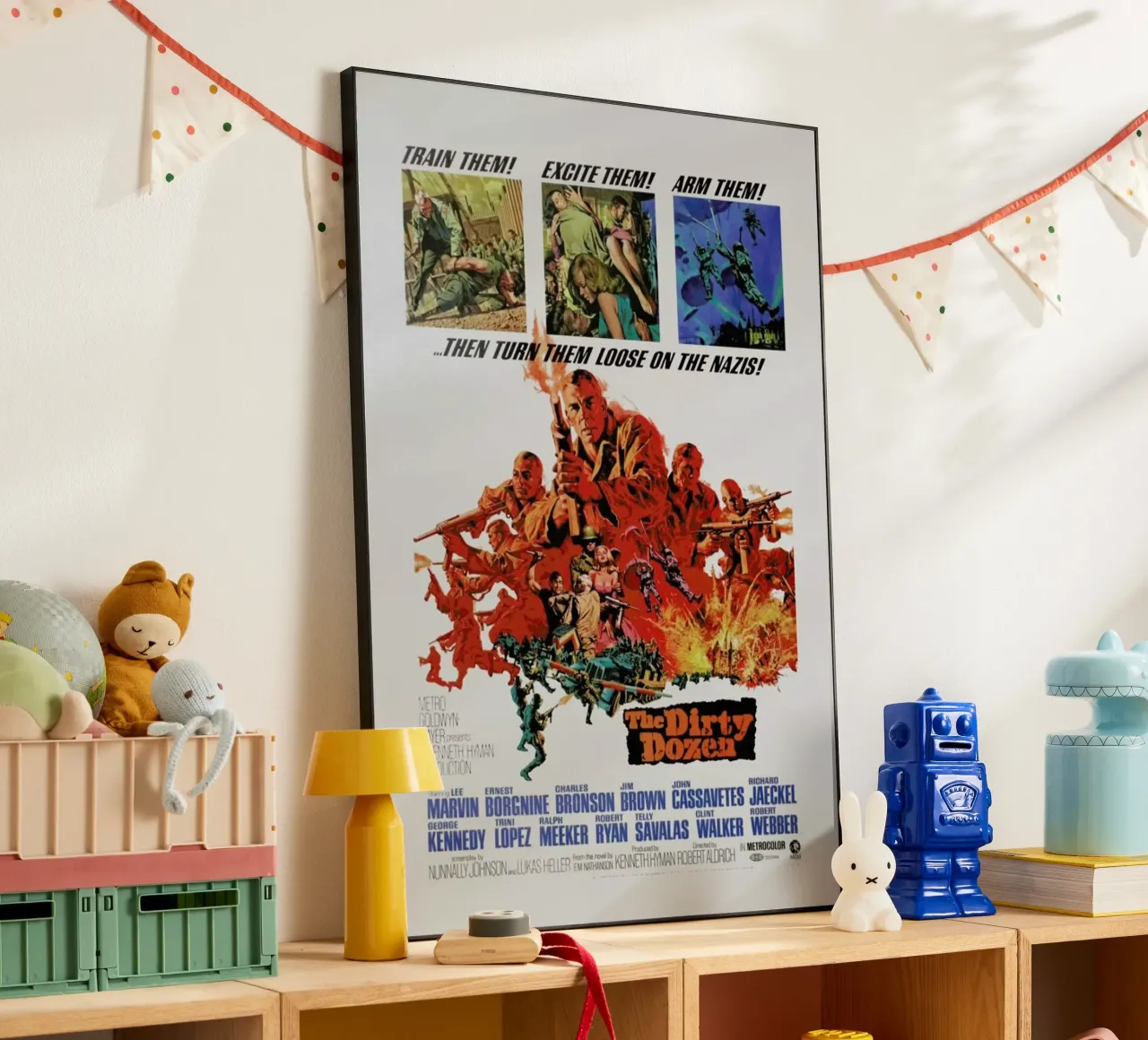 ‘The Dirty Dozen’ Retro Movie Poster forex plate by Gallery Print and Art Limited