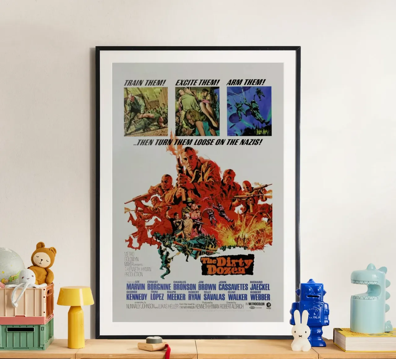 ‘The Dirty Dozen’ Retro Movie Poster poster van Gallery Print and Art Limited